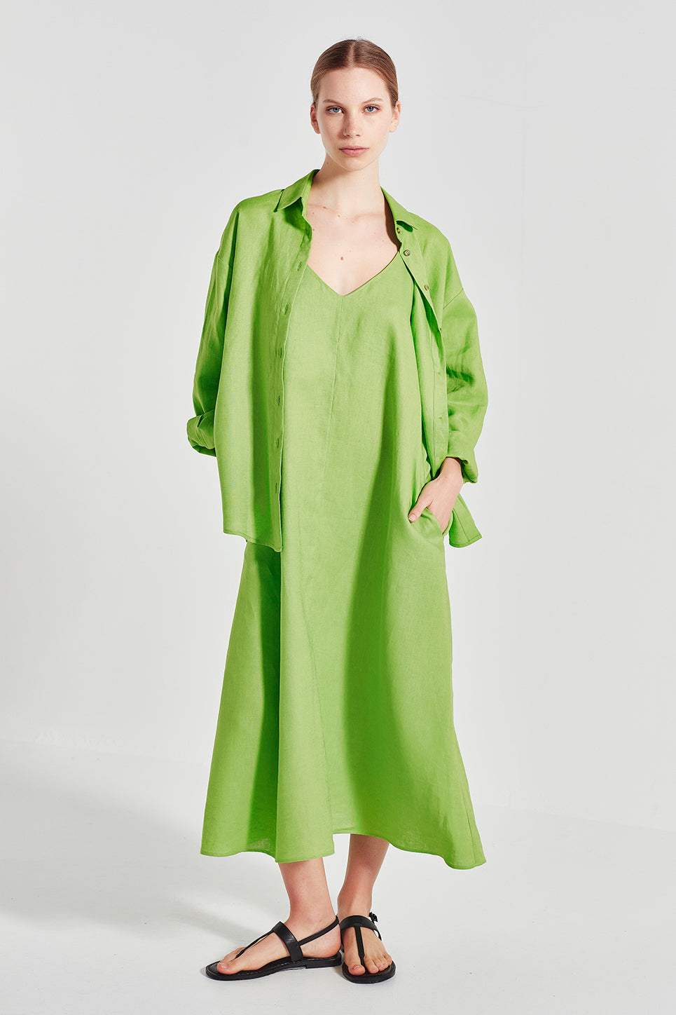 The Marnie 2-Way Sun Dress in Lime