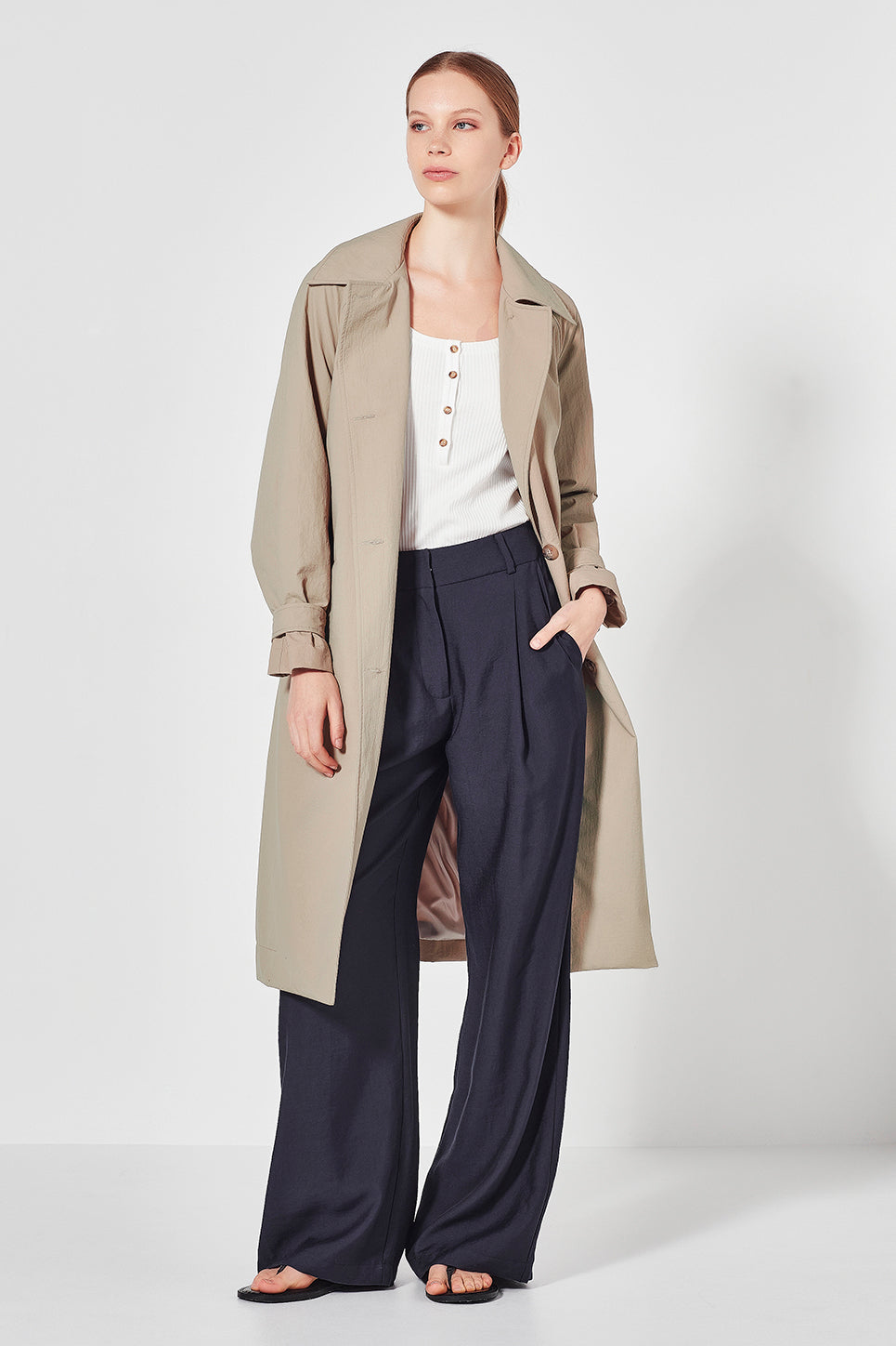 The Kingsly Coat in Taupe