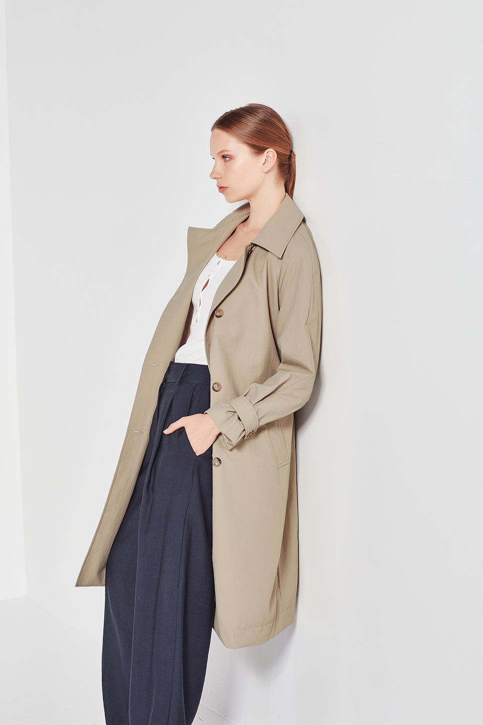 The Kingsly Coat in Taupe
