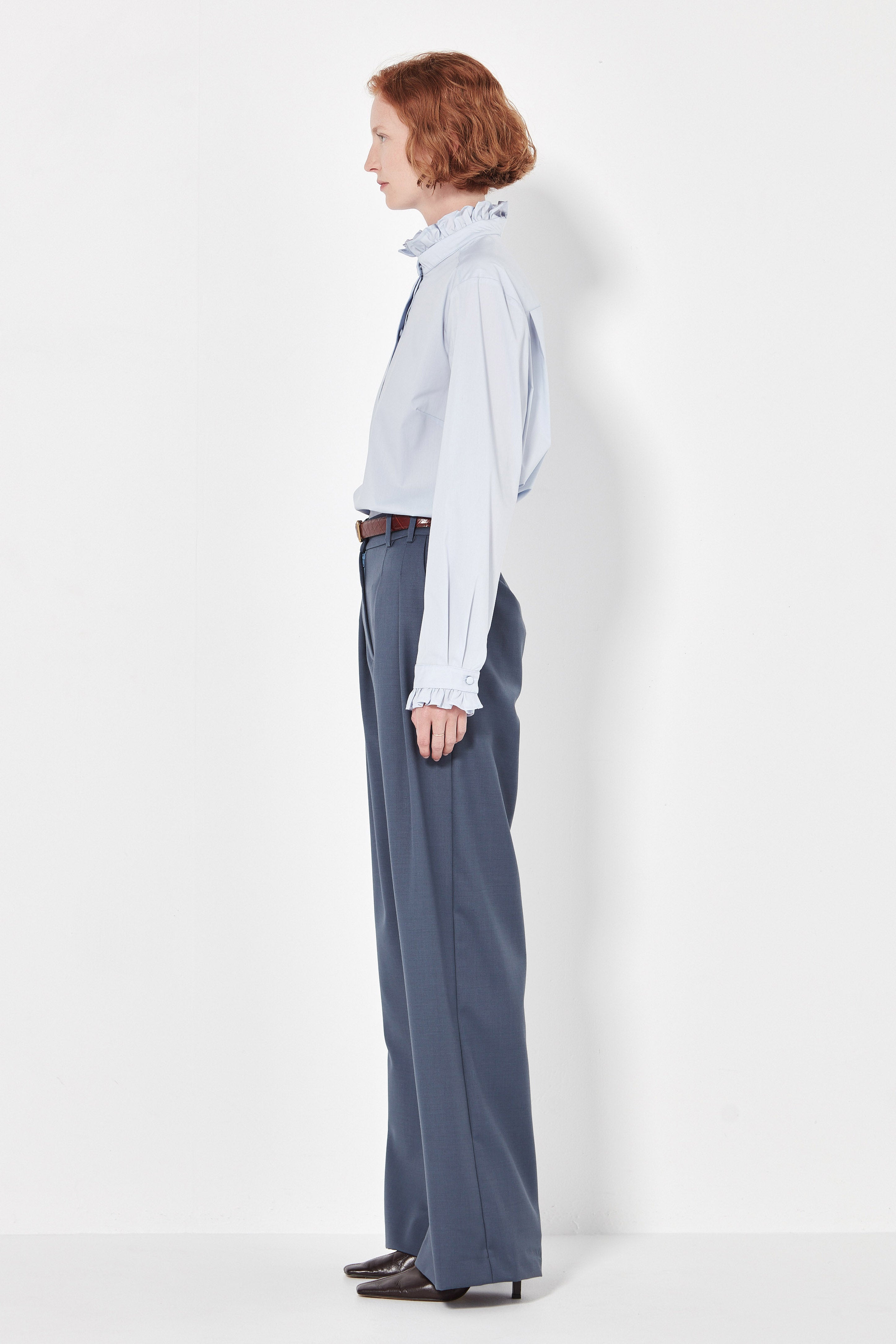 The Byron Blouse in Powder Blue