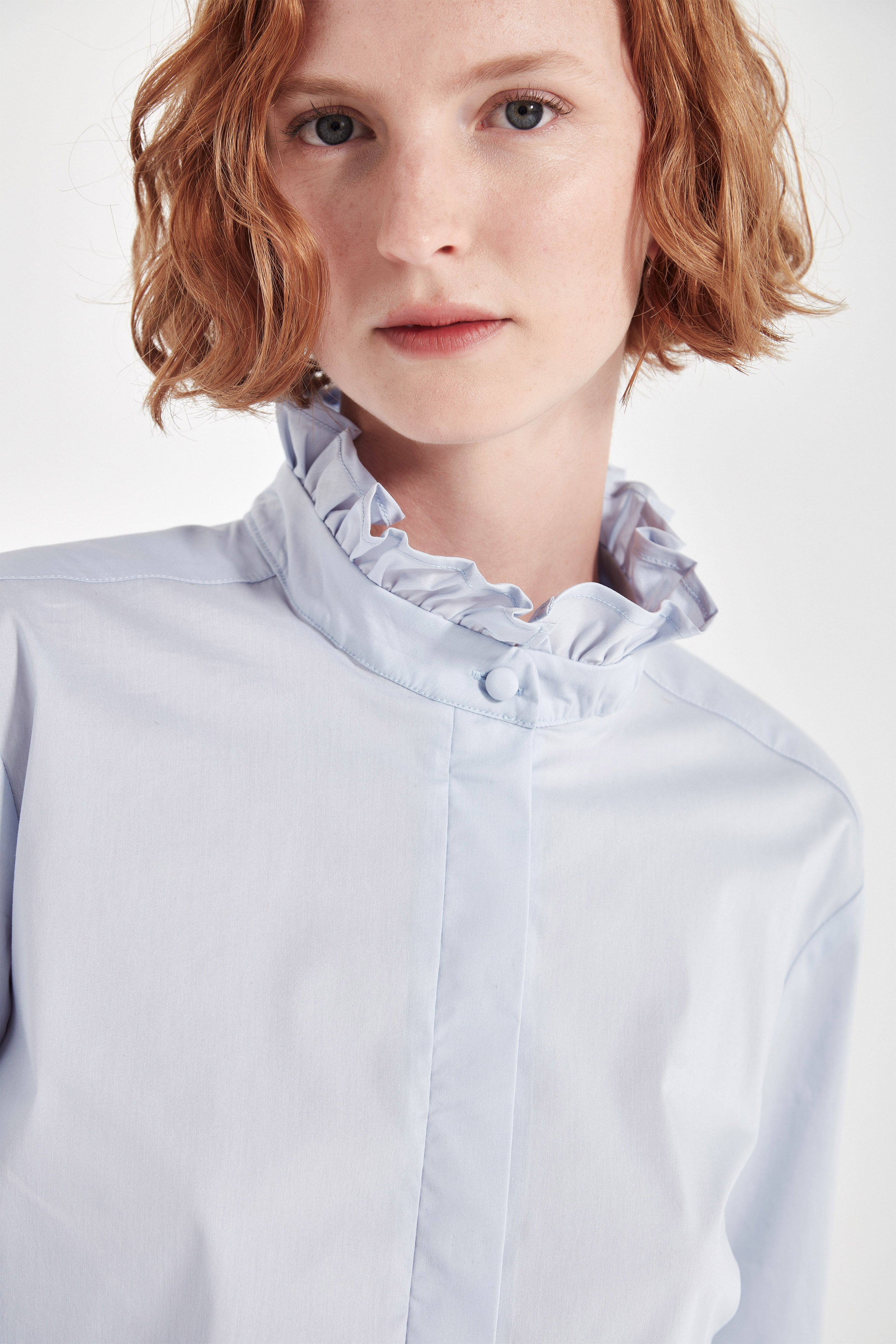 The Byron Blouse in Powder Blue