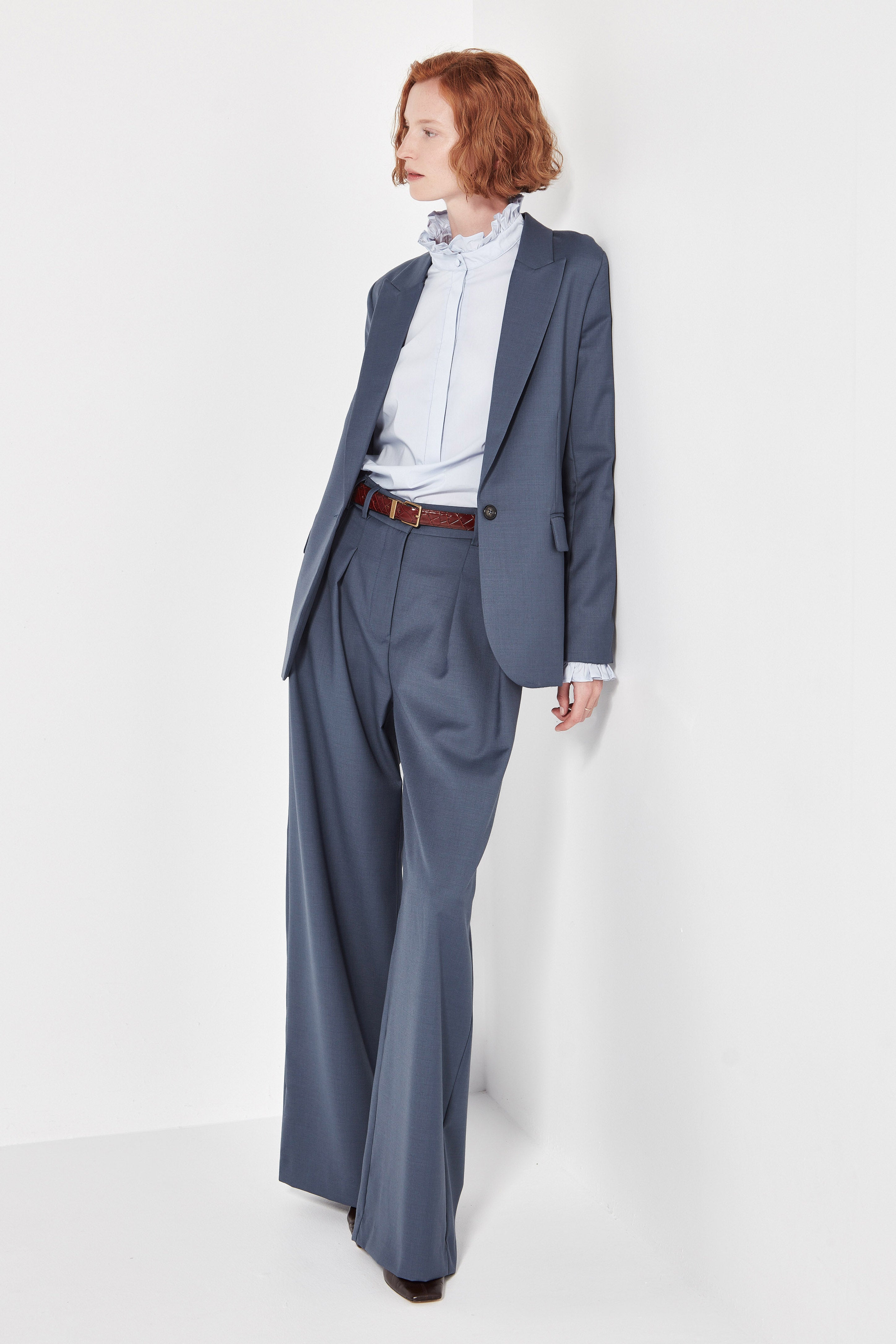 The Byron Blouse in Powder Blue