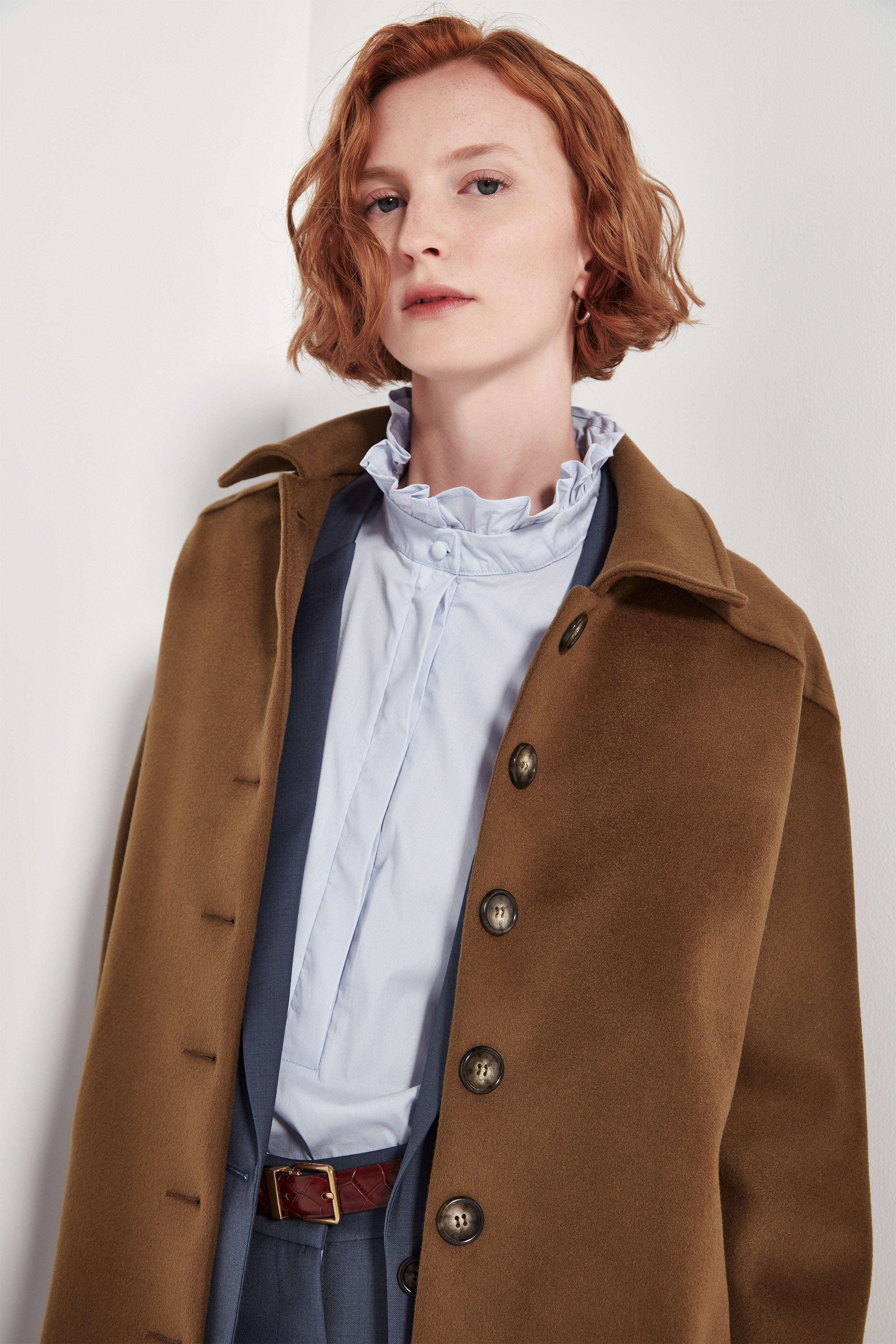 The Byron Blouse in Powder Blue
