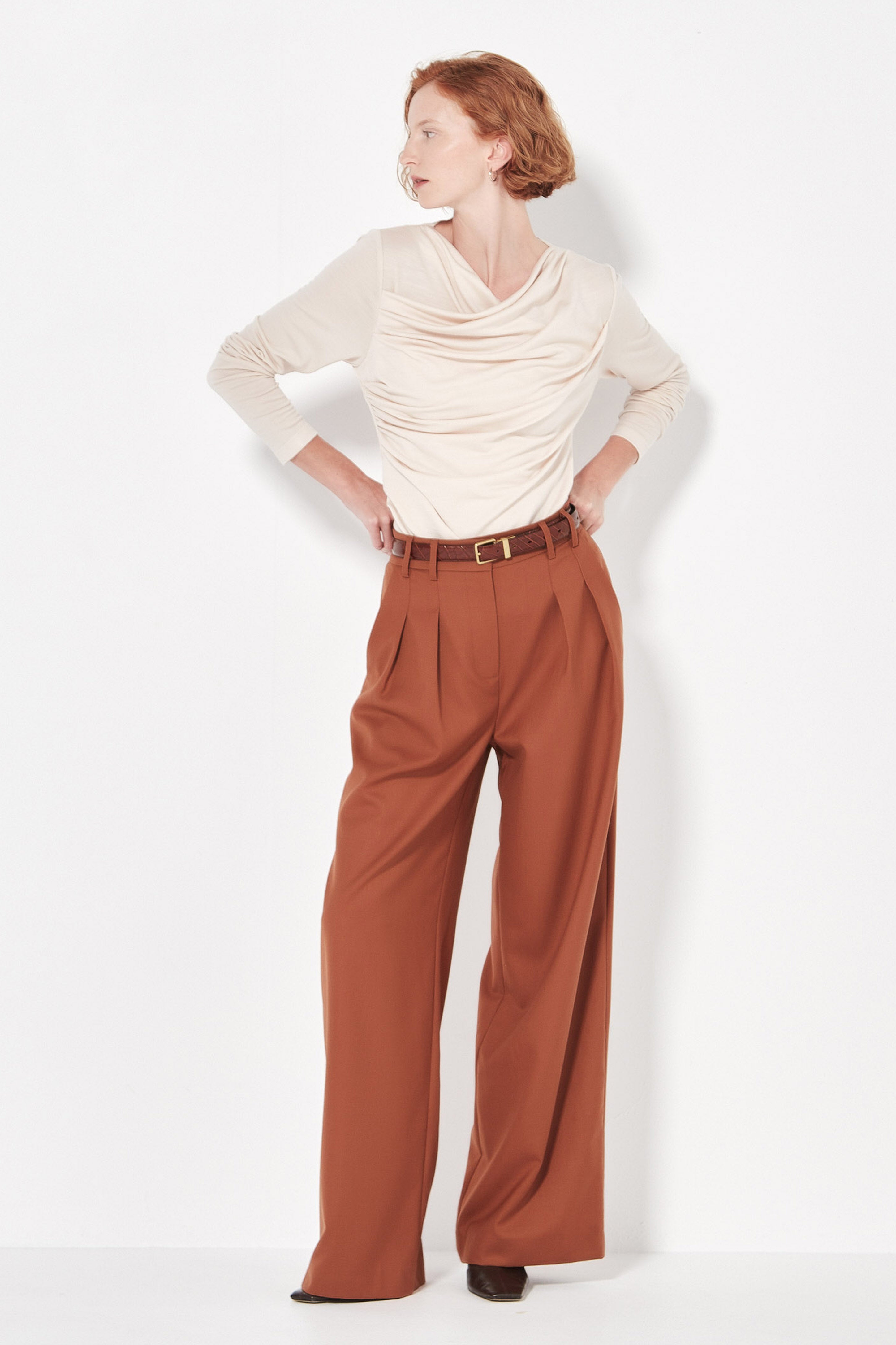 The Oslo Trouser in Brick