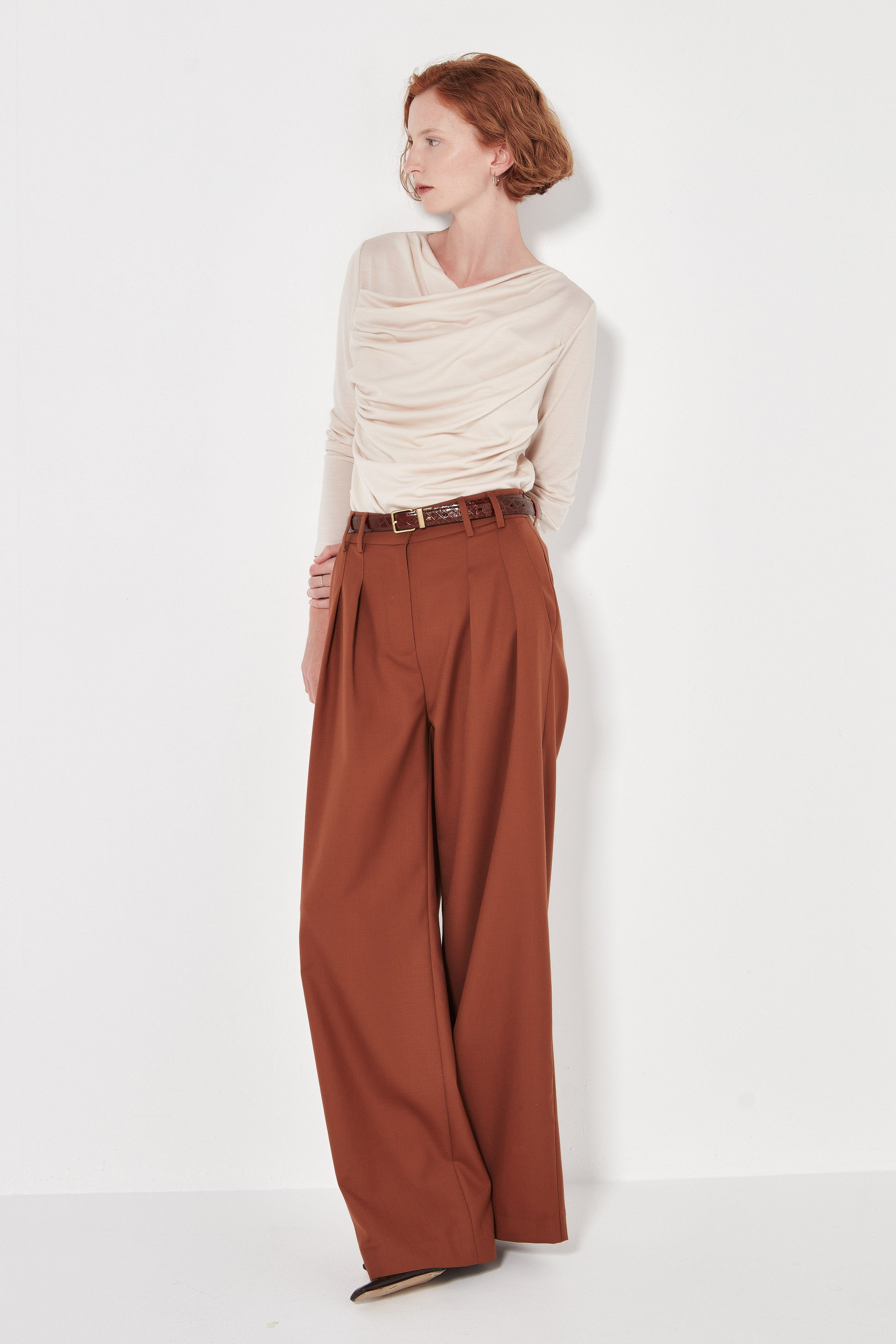 The Oslo Trouser in Brick