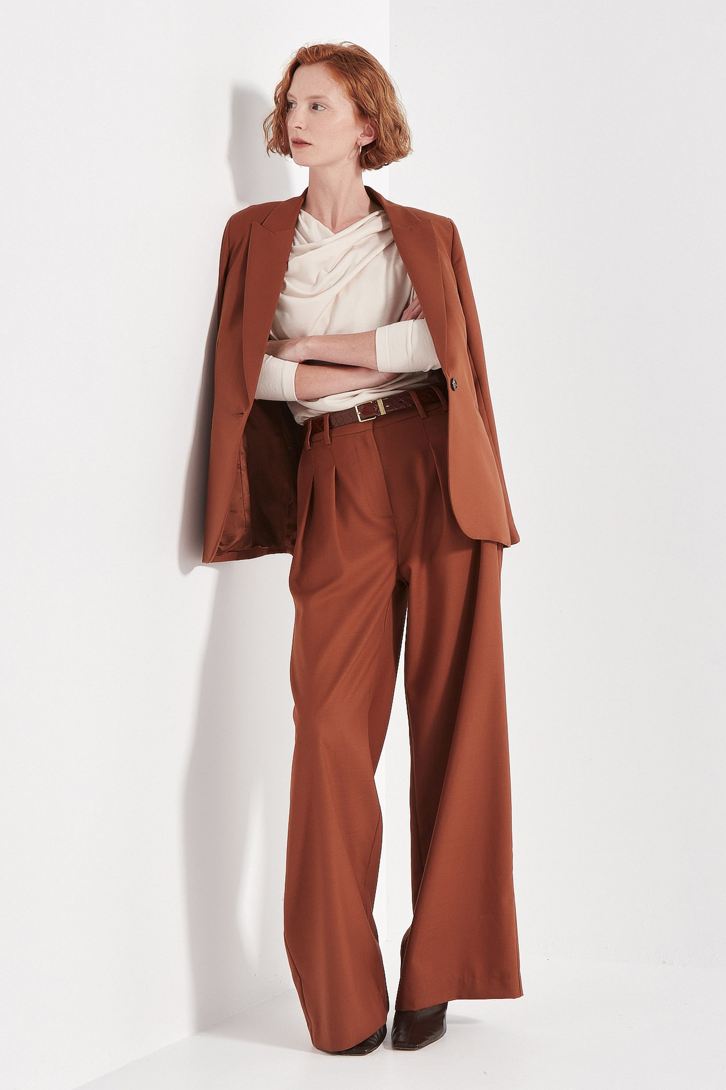 The Oslo Trouser in Brick