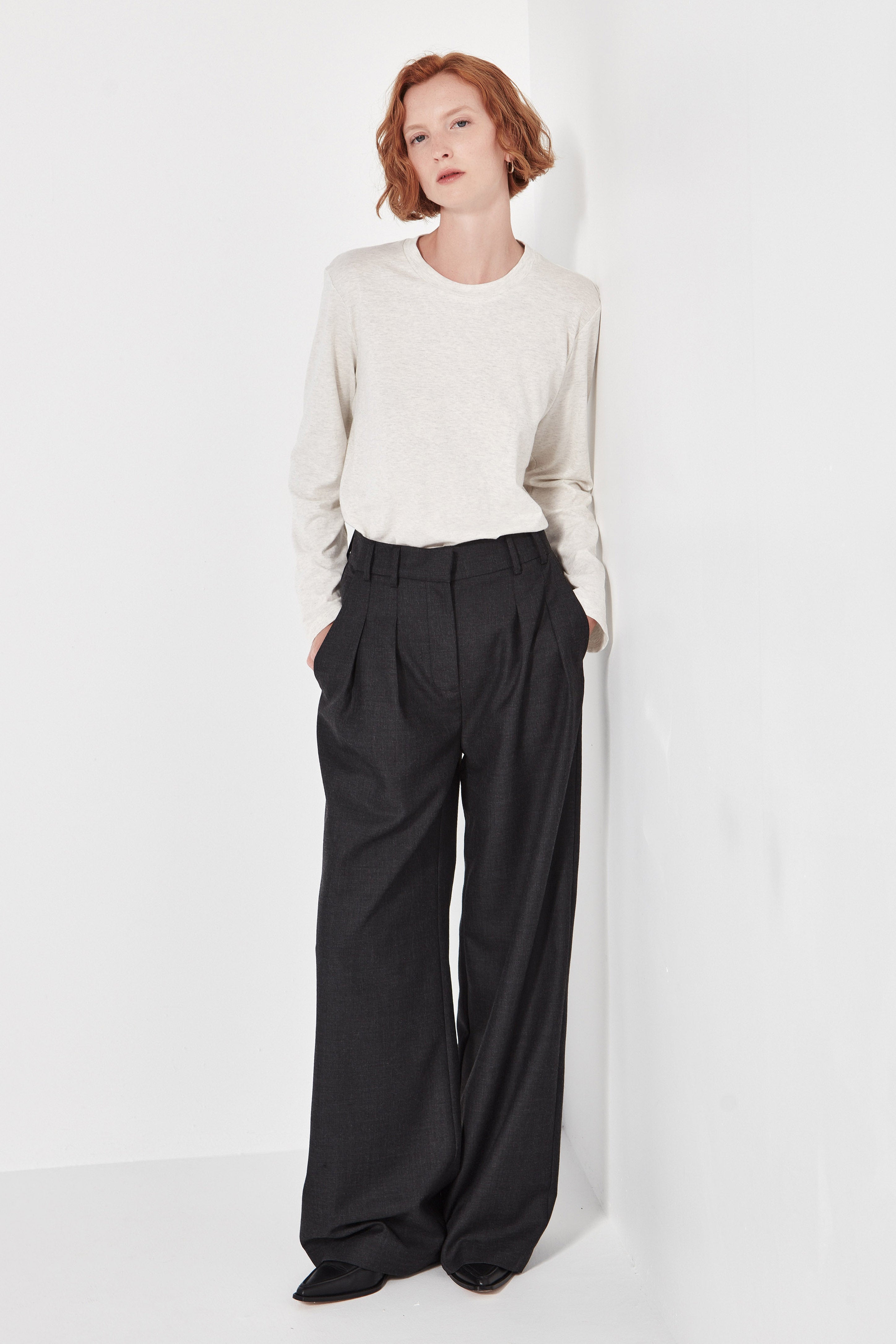The Matin Top in Ivory Melange