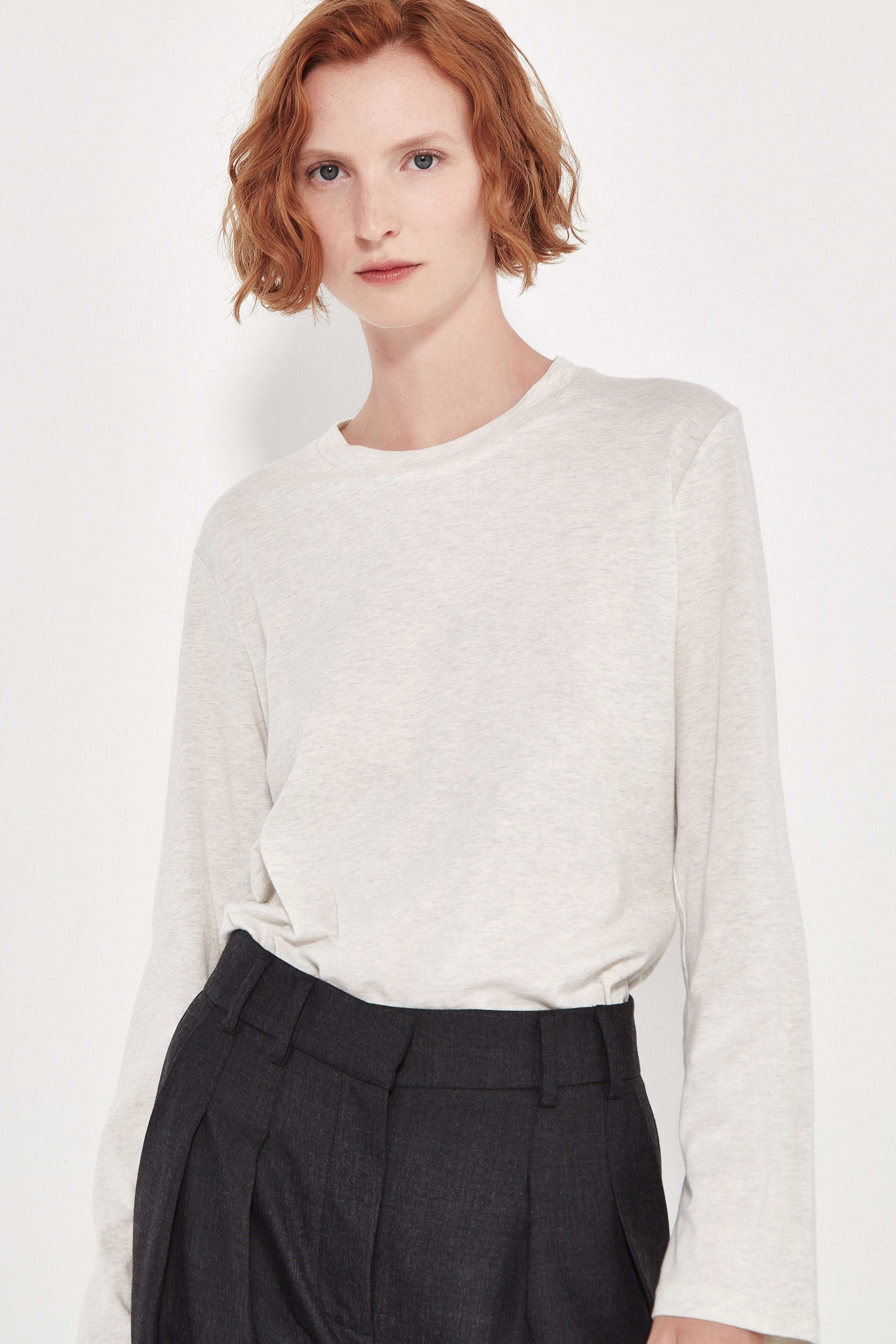 The Matin Top in Ivory Melange