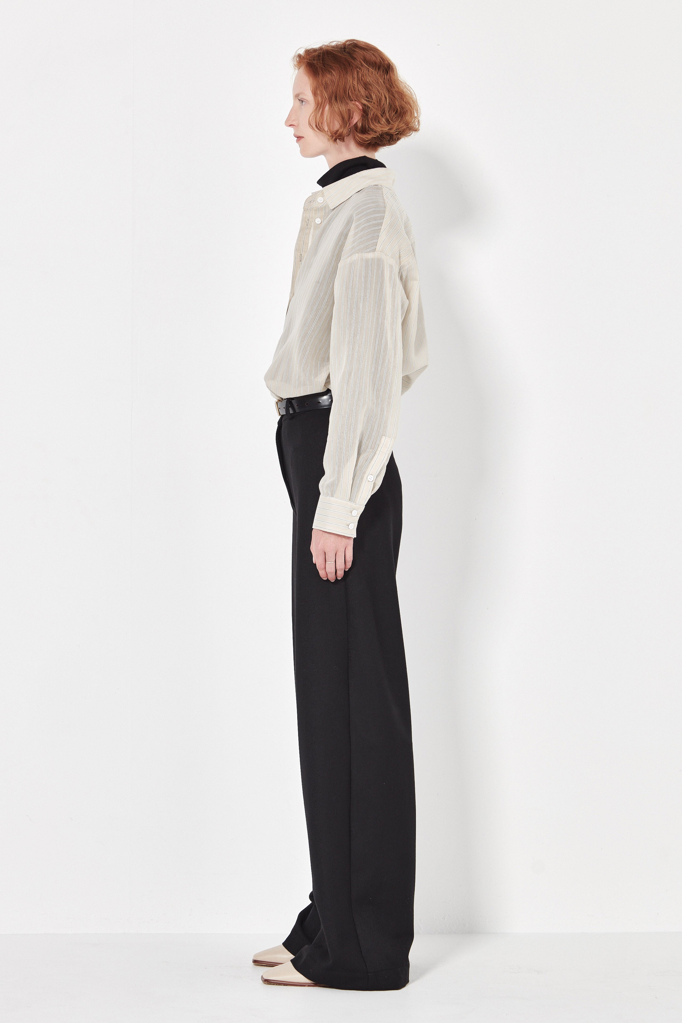 The Baildon Shirt in Organza Stripe