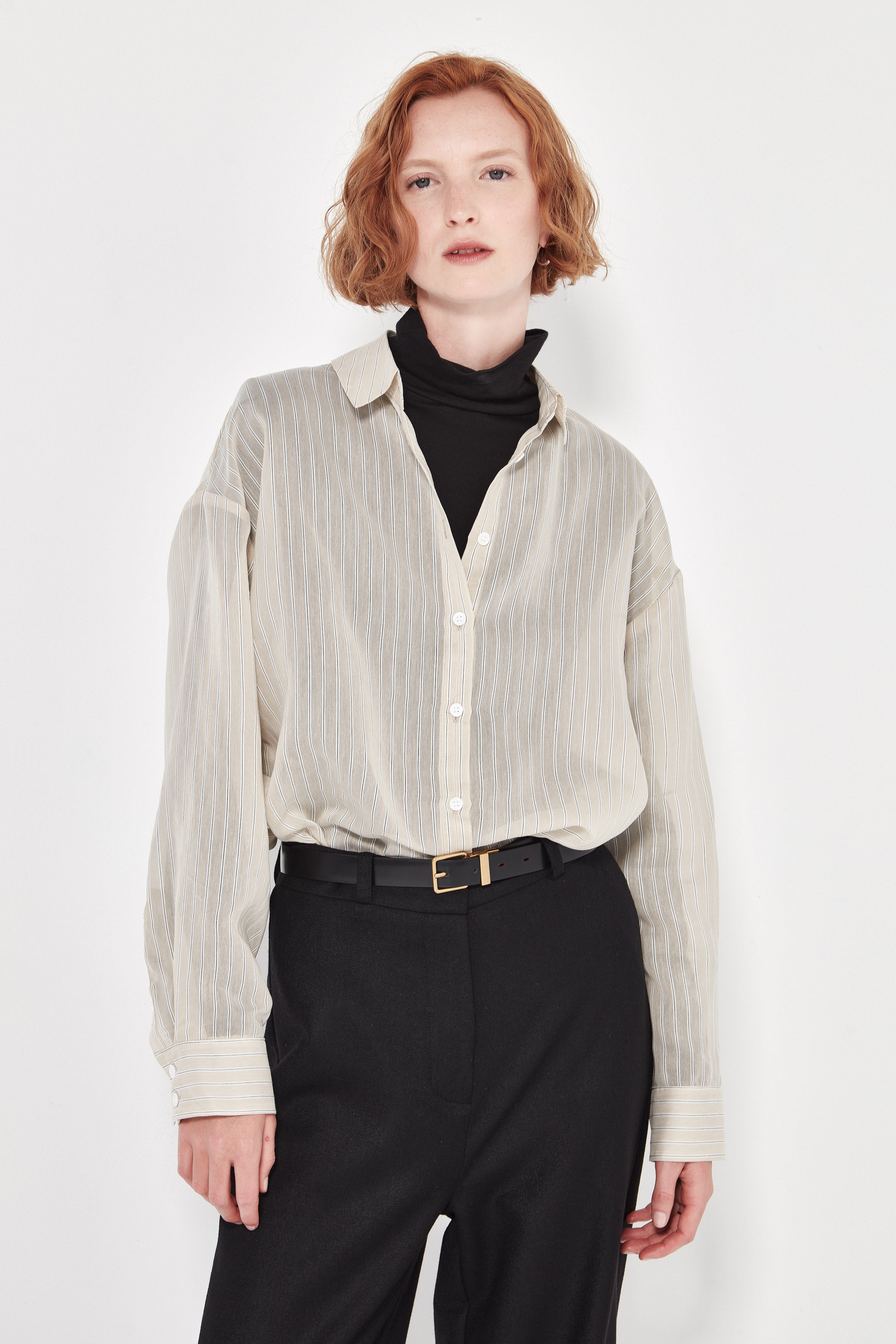 The Baildon Shirt in Organza Stripe