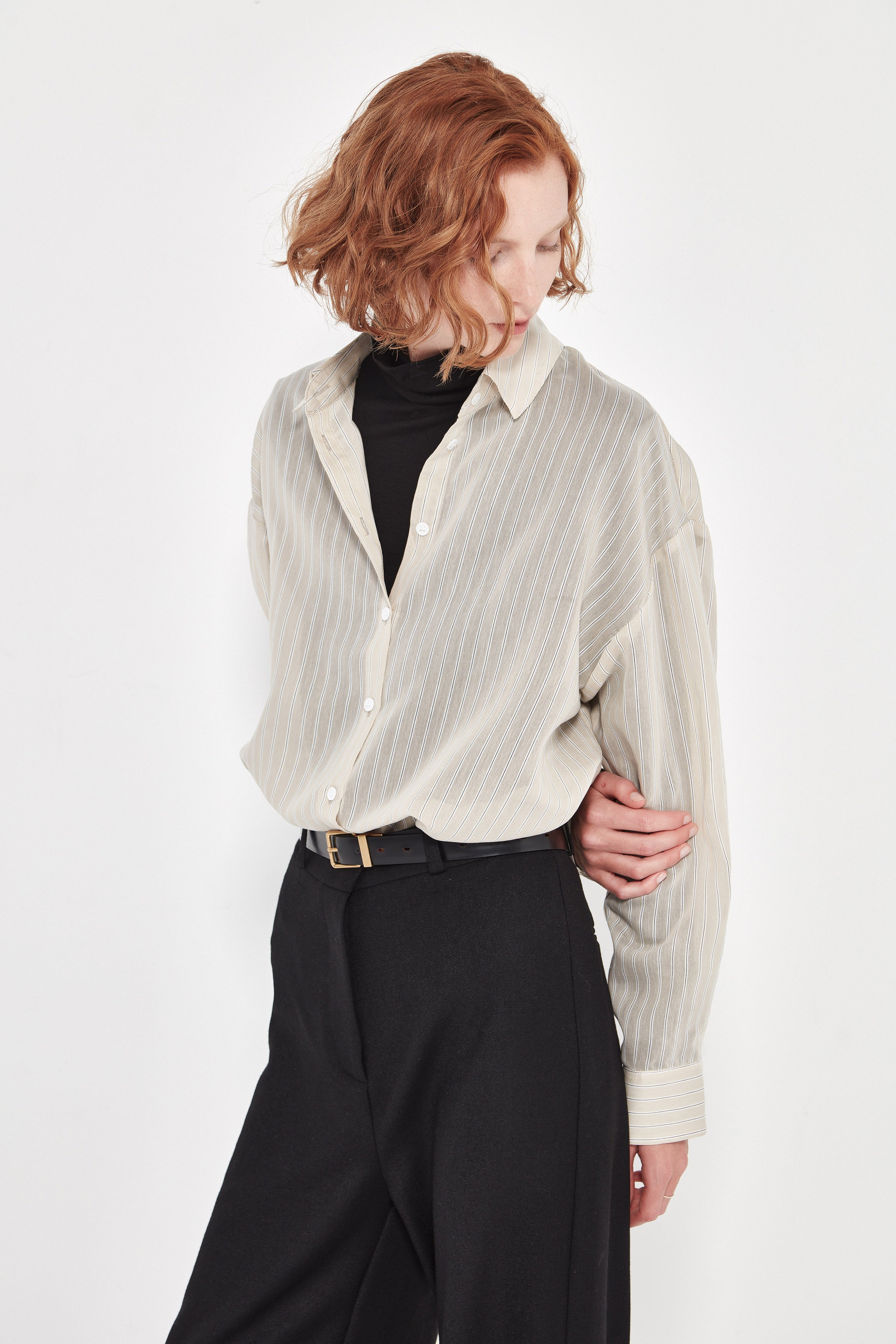 The Baildon Shirt in Organza Stripe