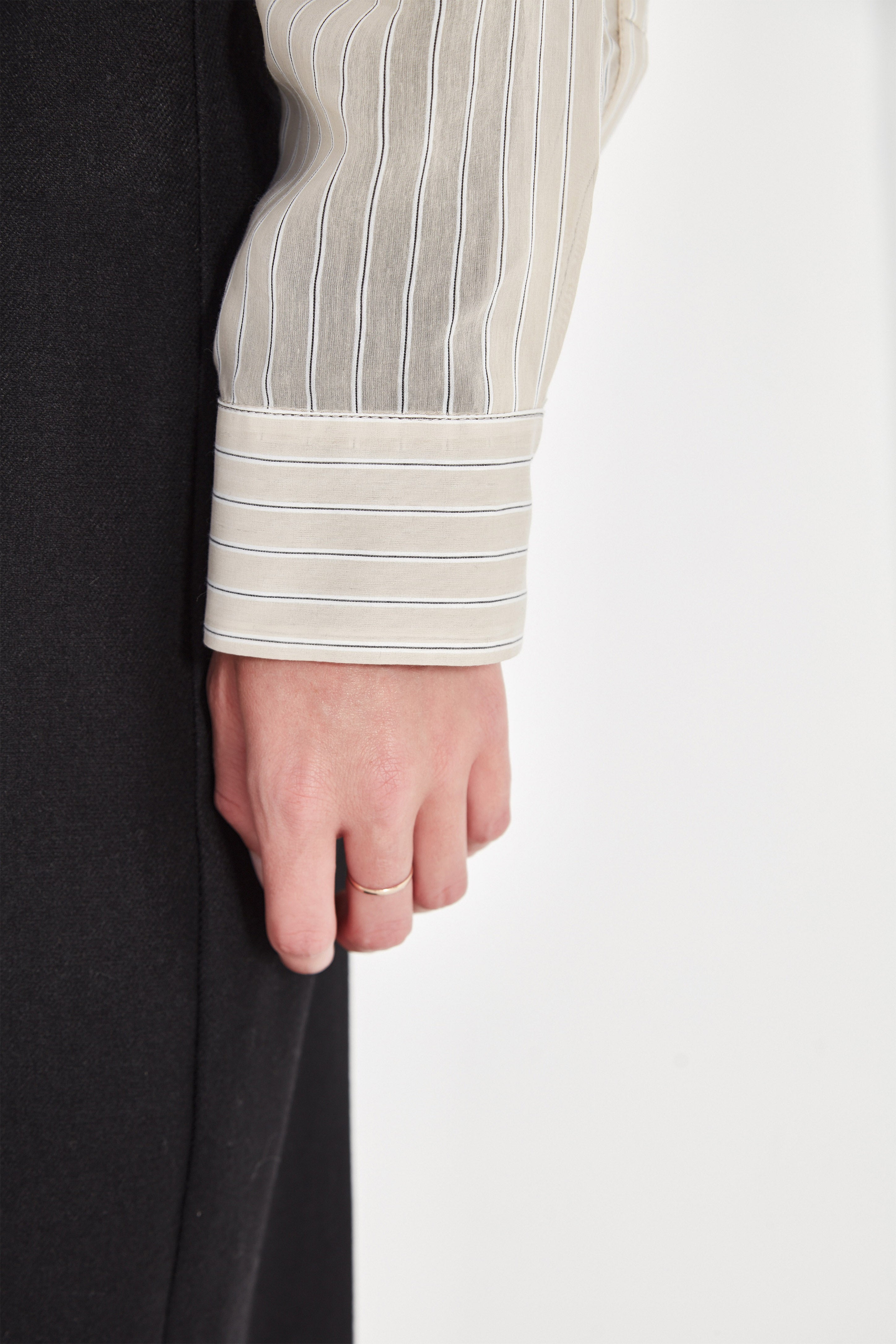 The Baildon Shirt in Organza Stripe