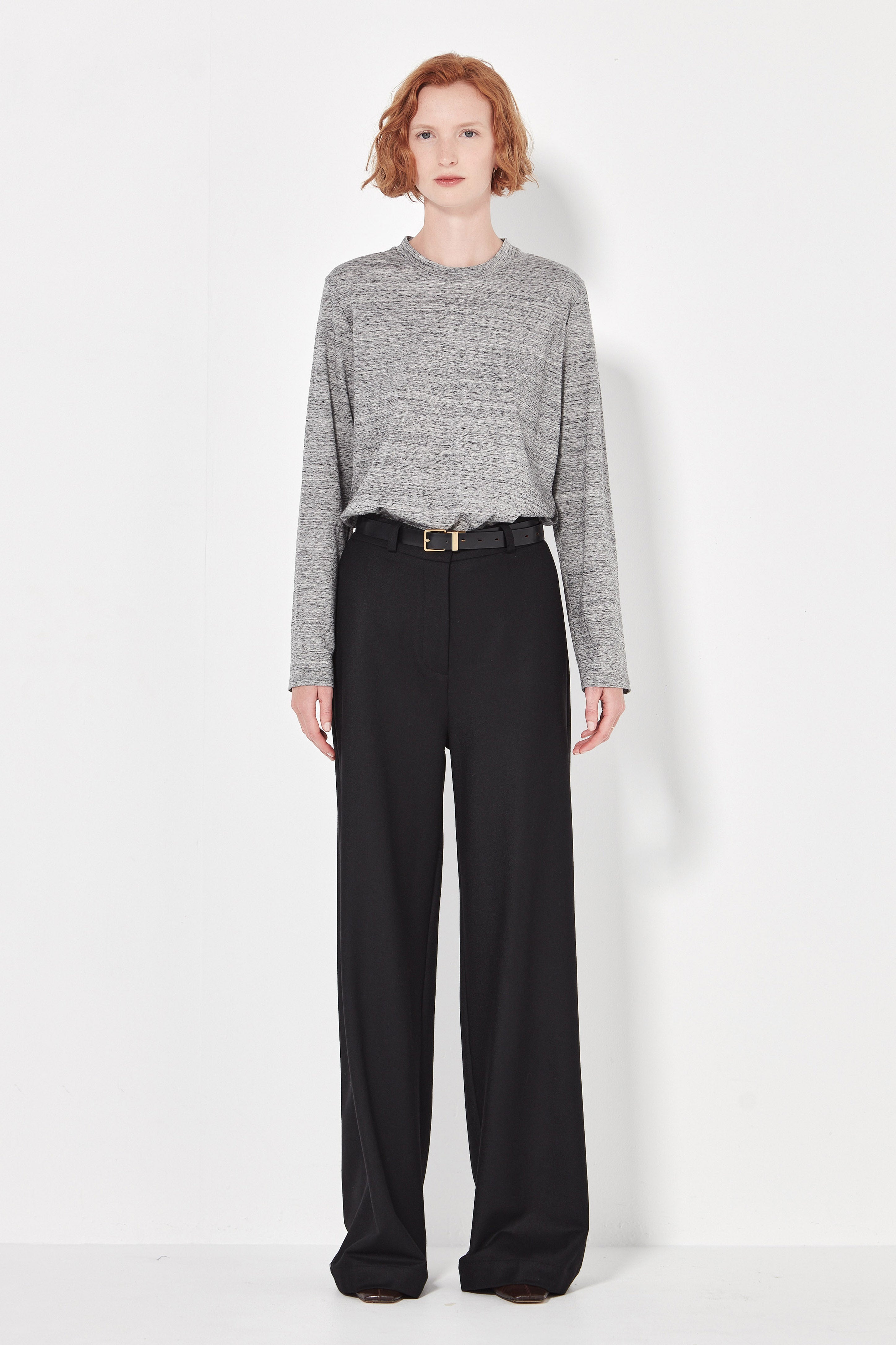 The Matin Top in Charcoal Melange