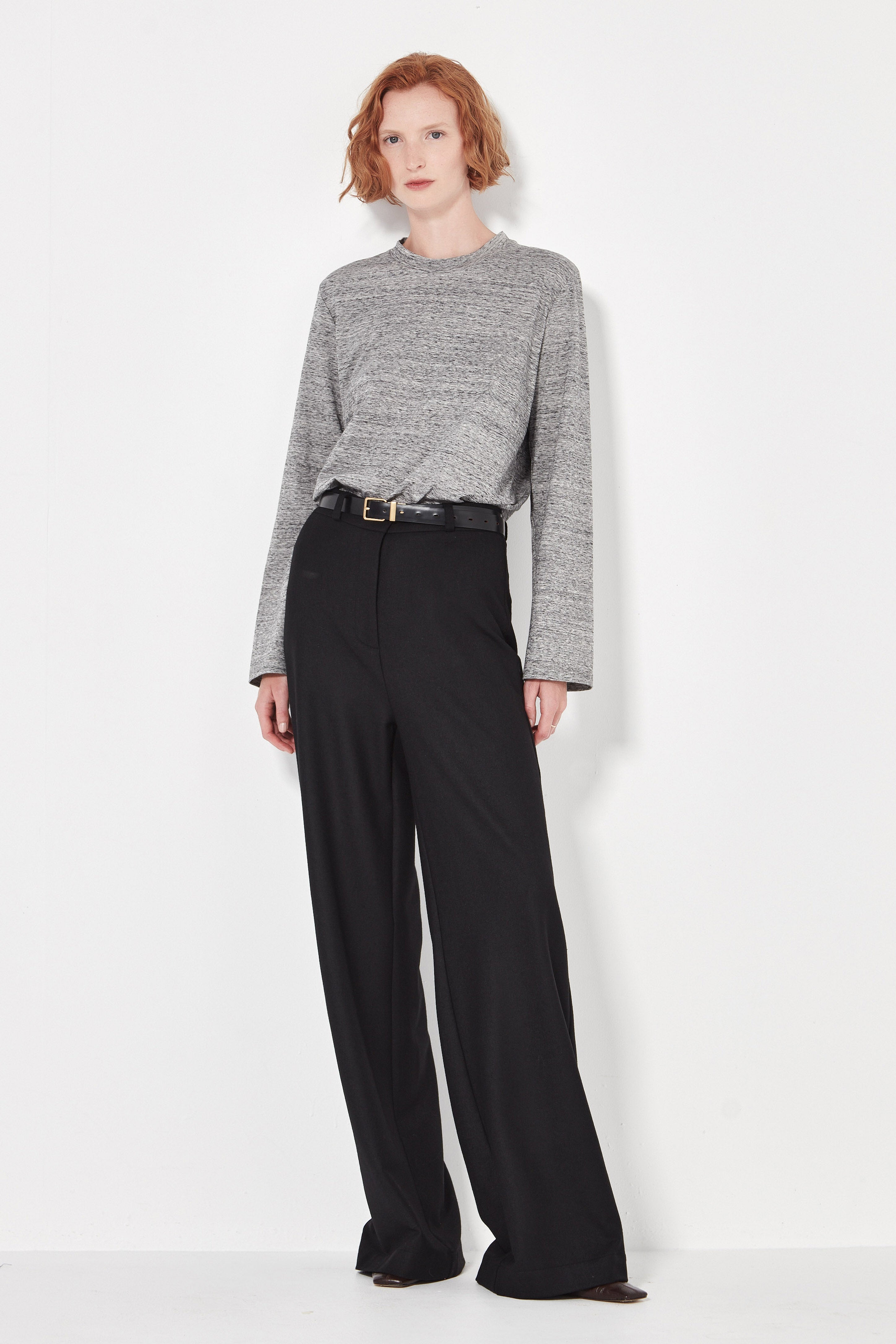 The Matin Top in Charcoal Melange