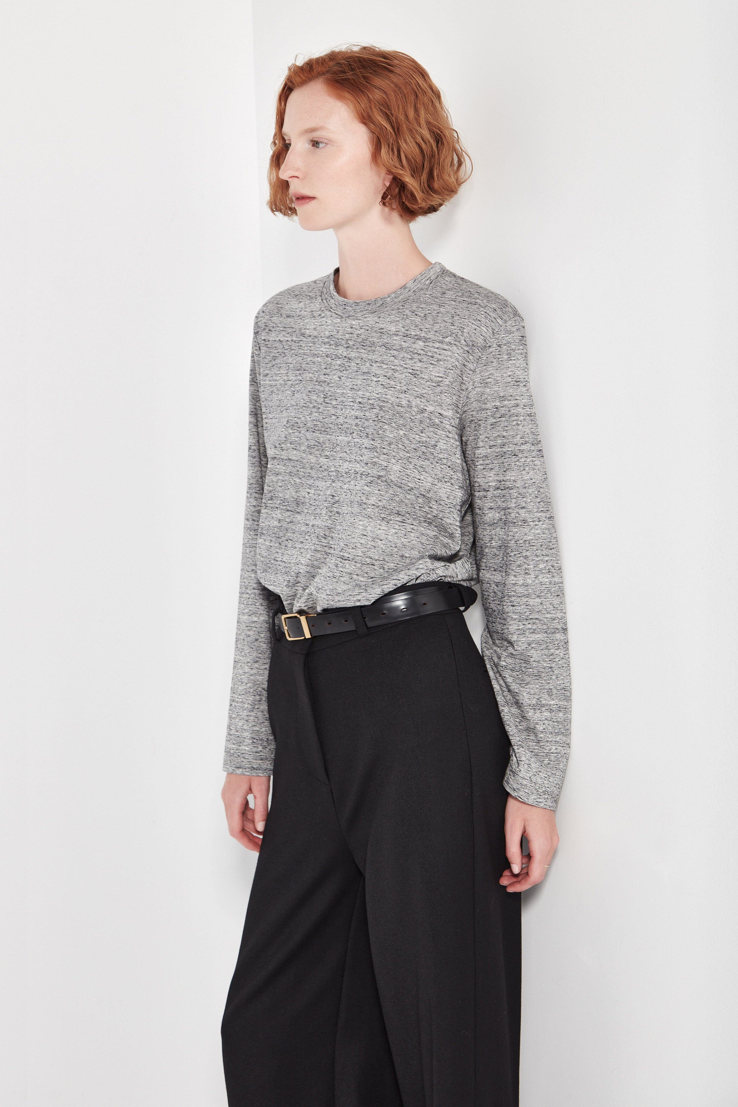 The Matin Top in Charcoal Melange