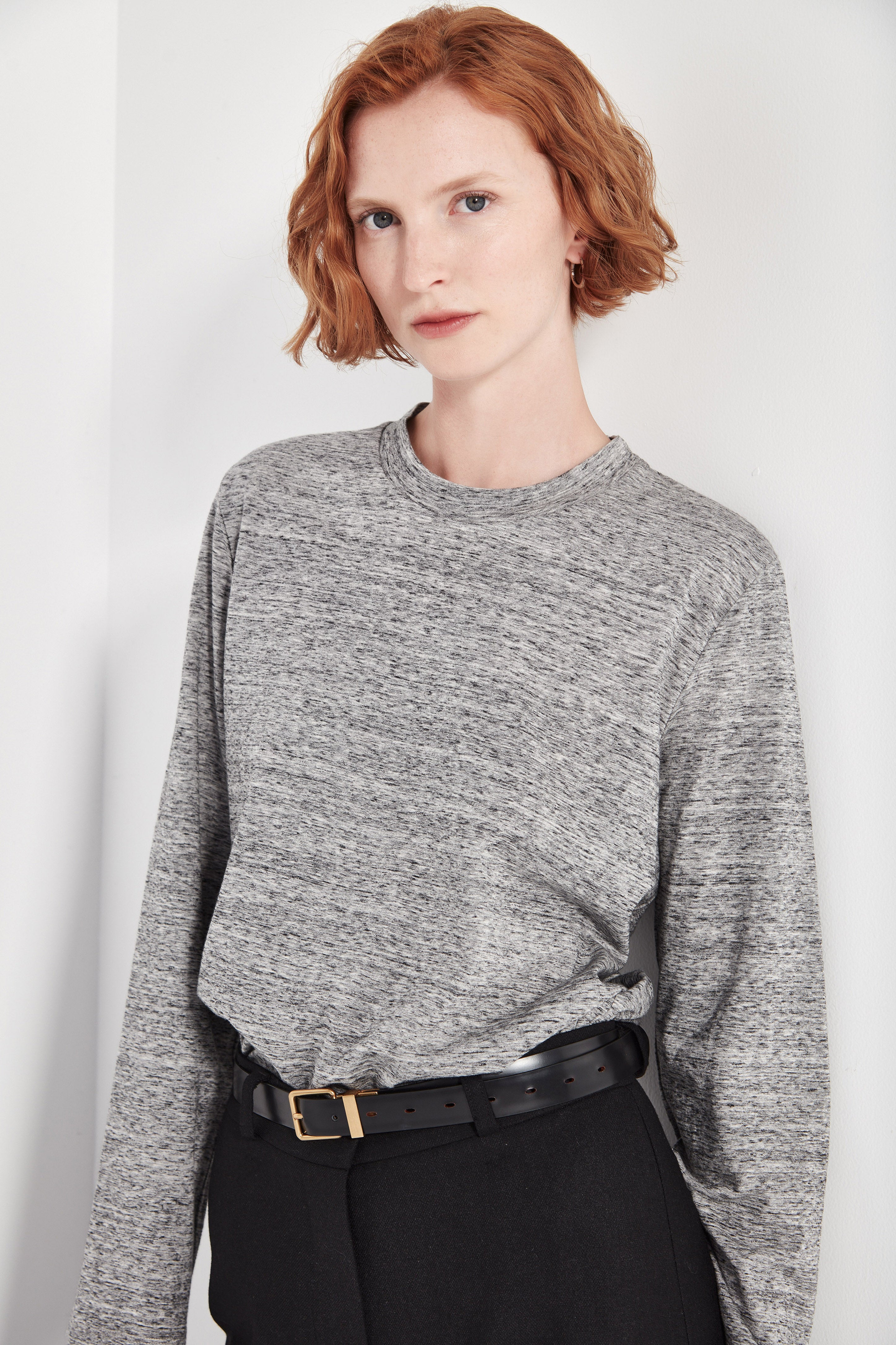 The Matin Top in Charcoal Melange