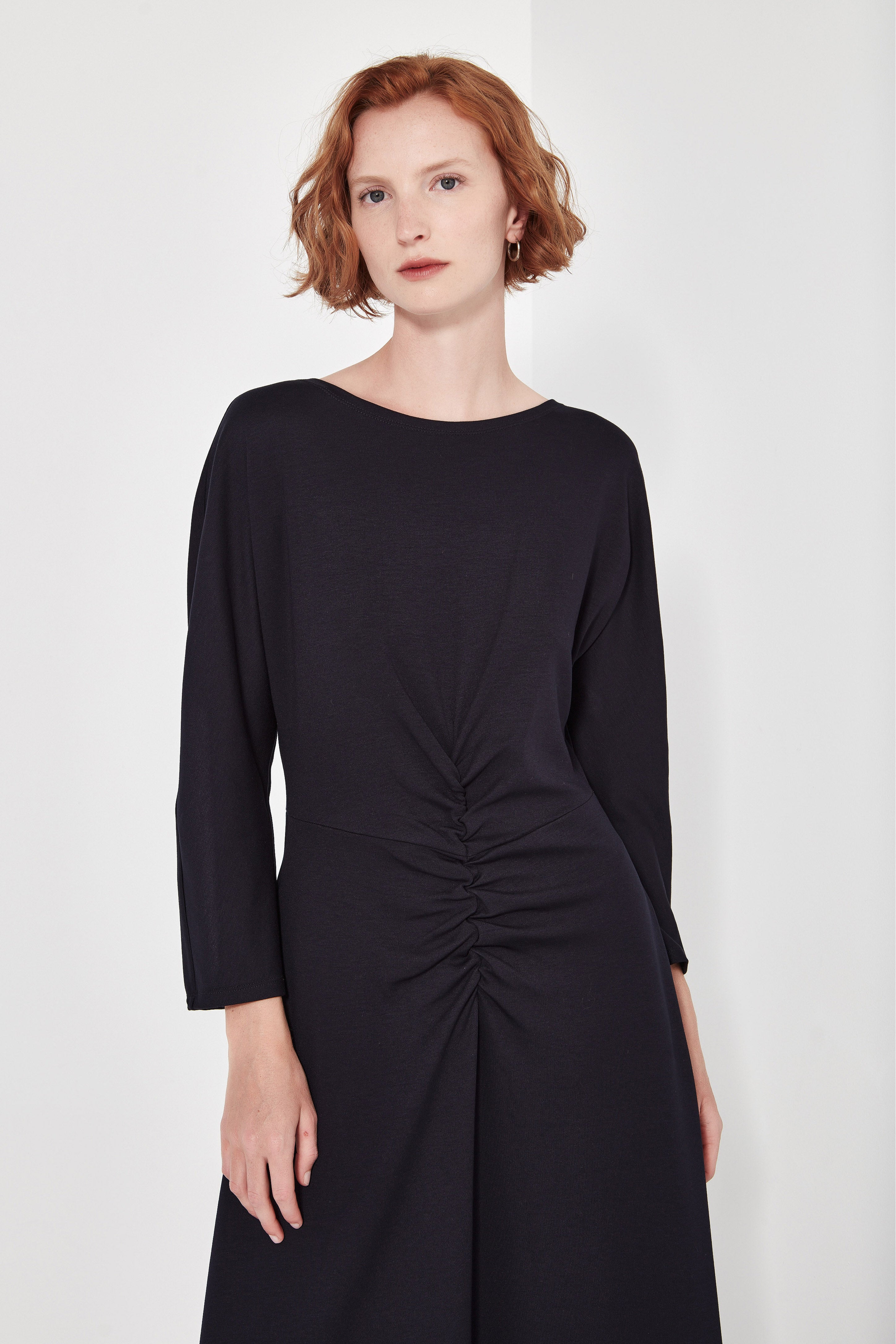 The Long Sleeve Capri Dress in French Navy
