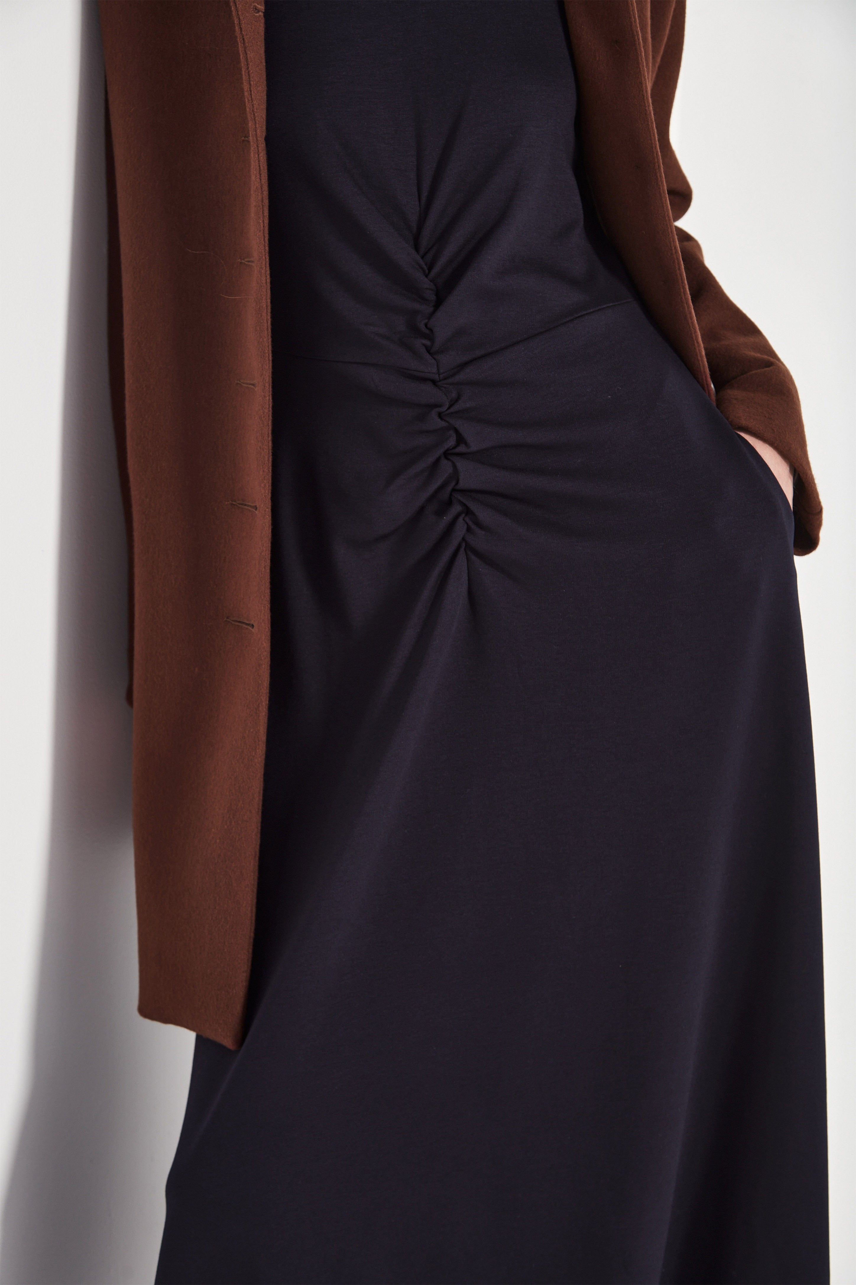 The Long Sleeve Capri Dress in French Navy