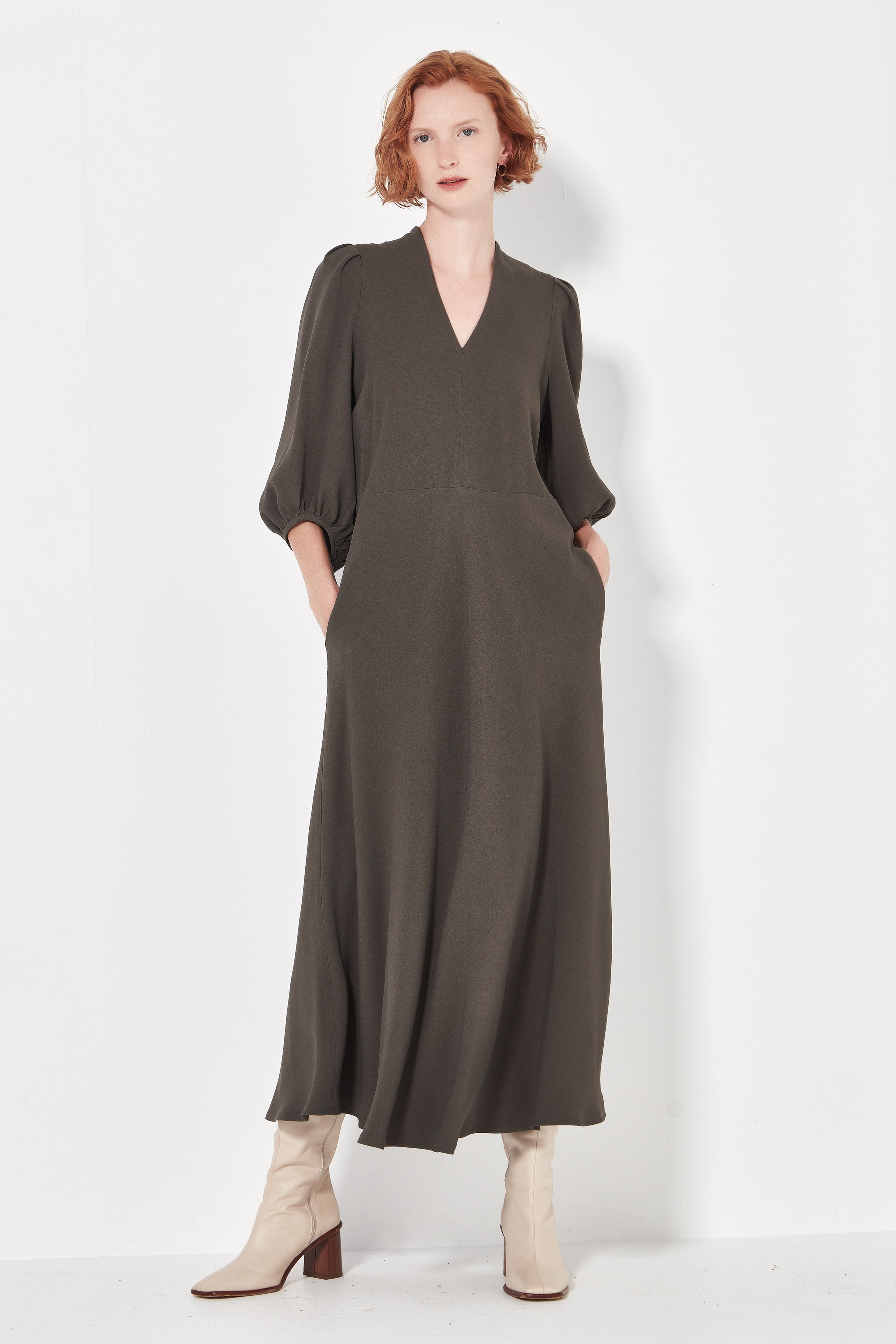 The Swinton Dress in Slate