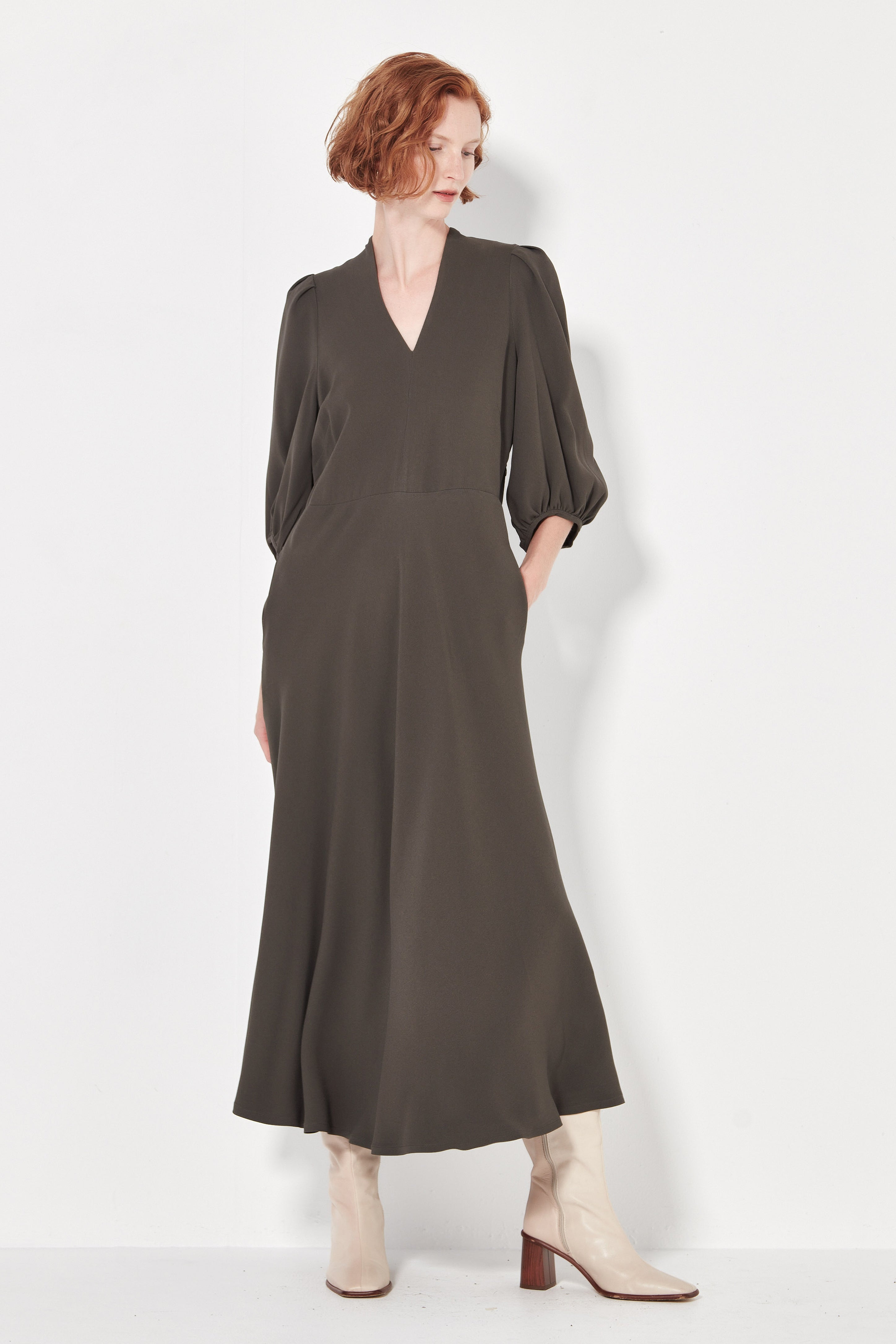 The Swinton Dress in Slate
