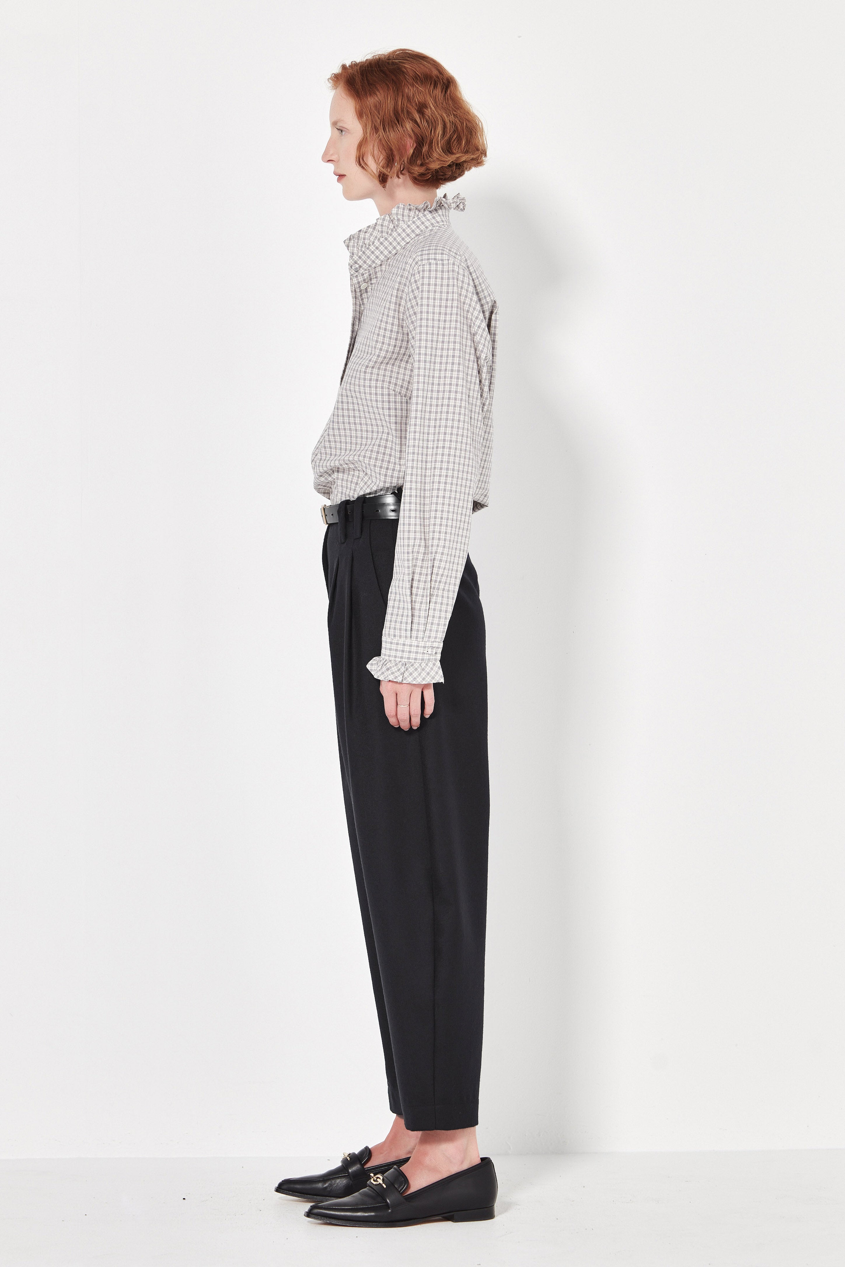 The Byron Blouse in Natural Check