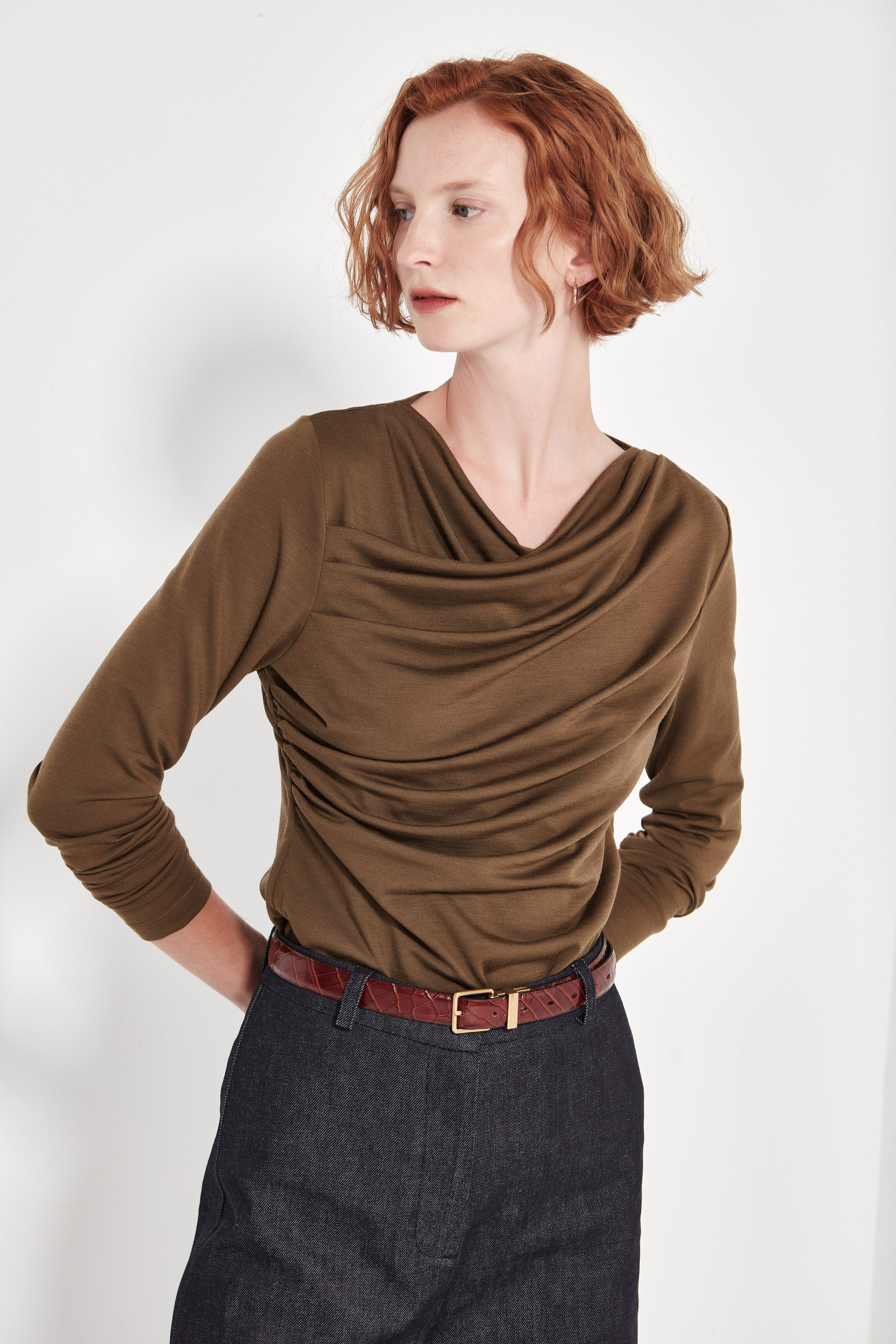 The Kafka Top in Olive