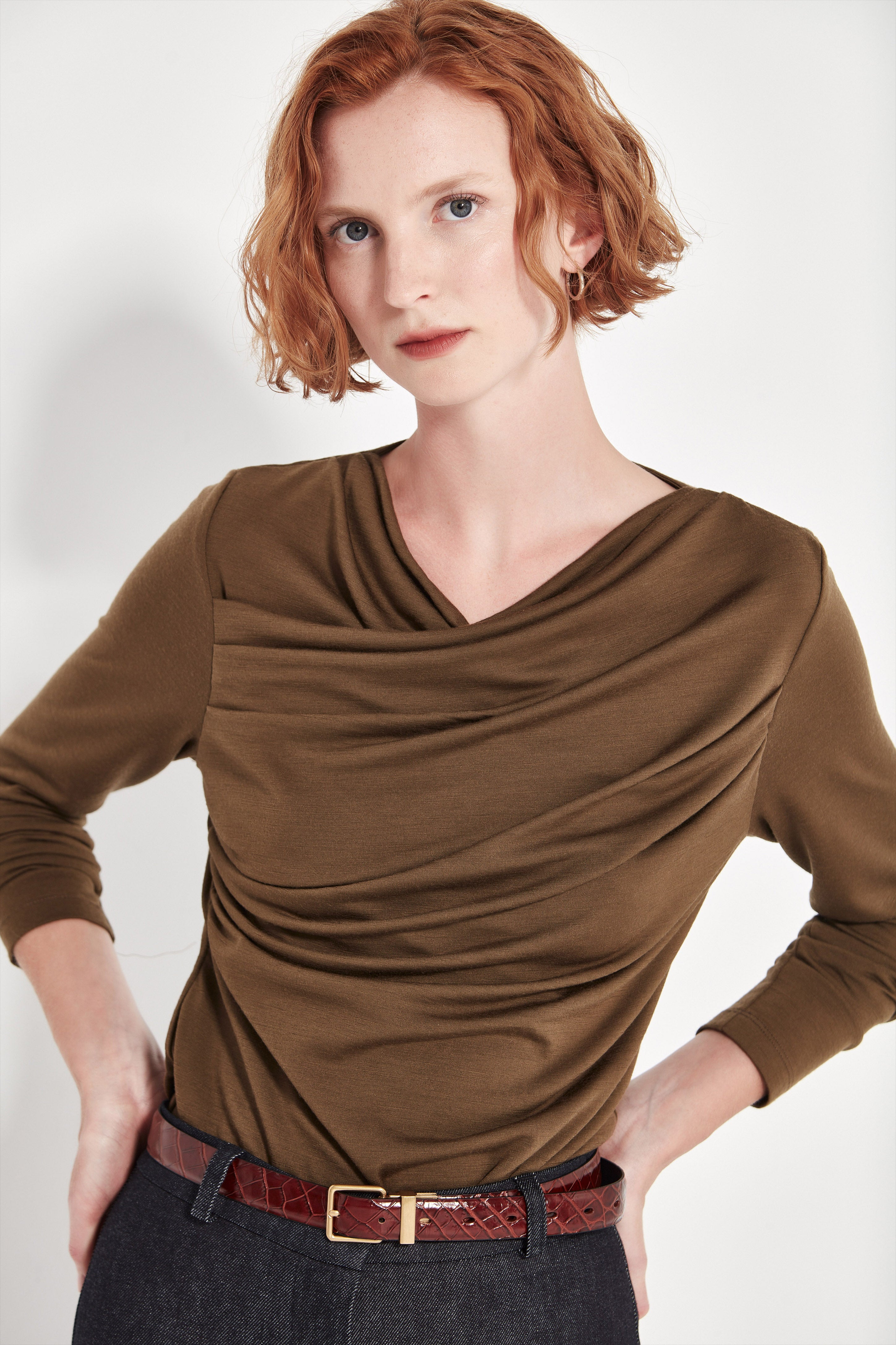The Kafka Top in Olive