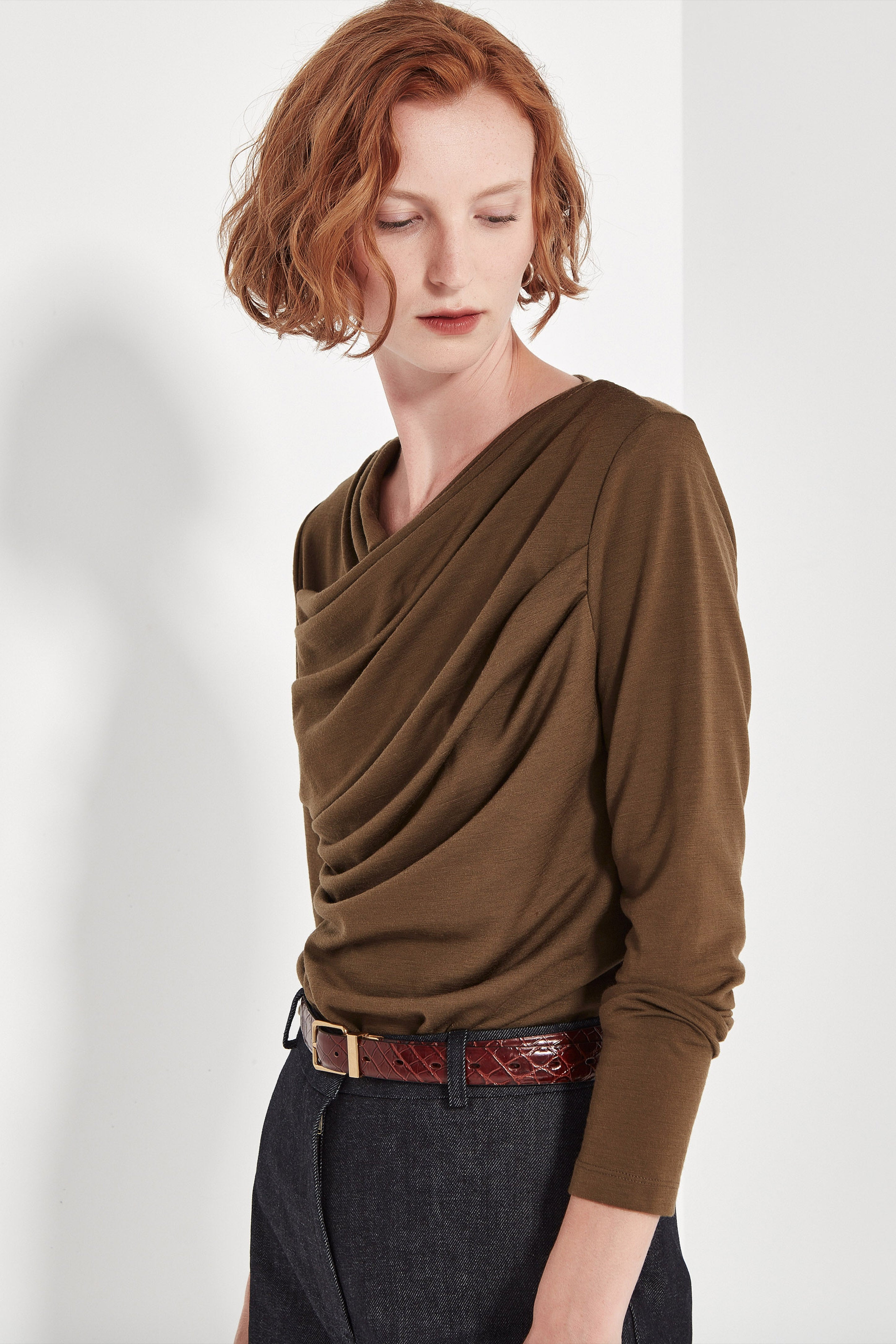 The Kafka Top in Olive