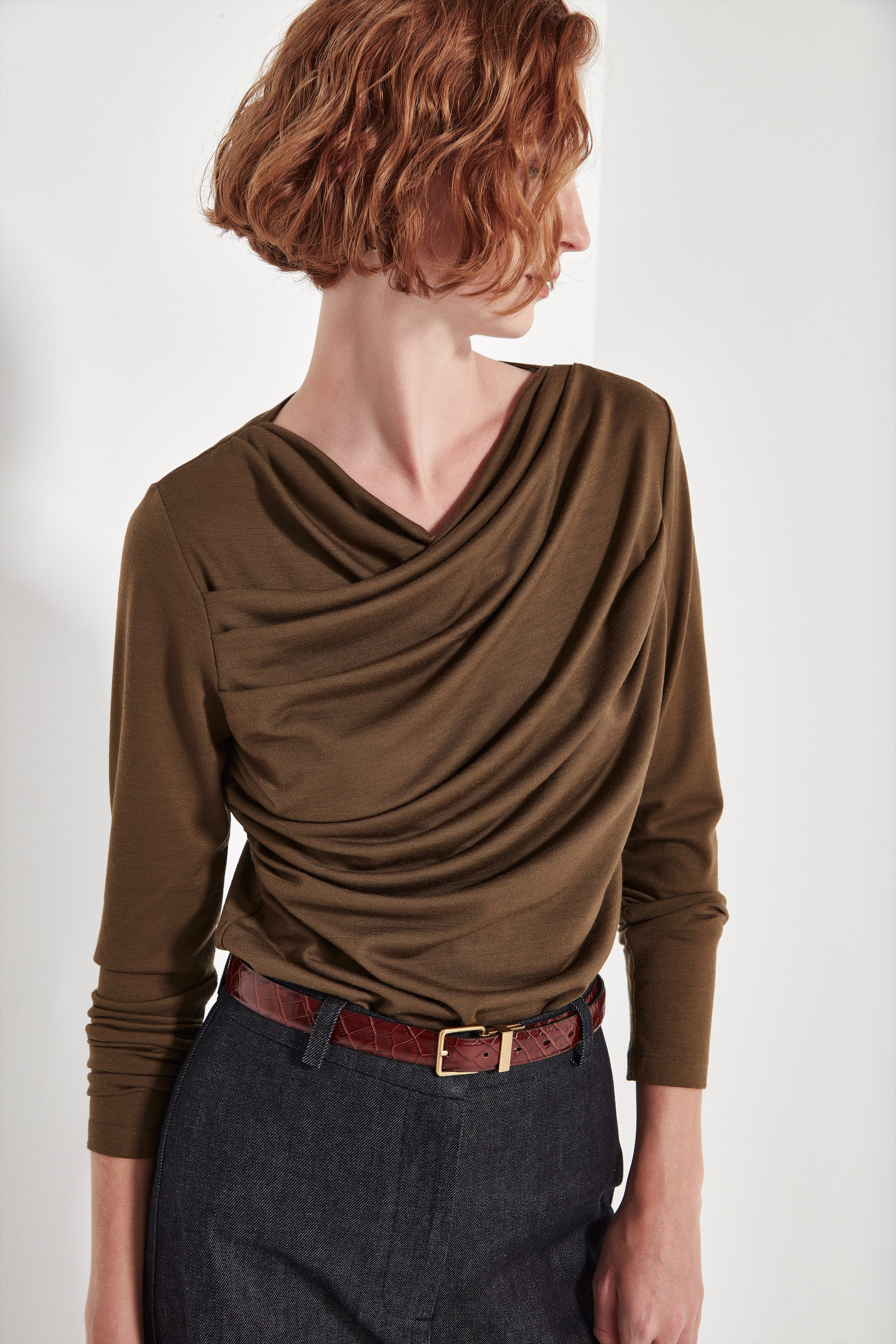 The Kafka Top in Olive