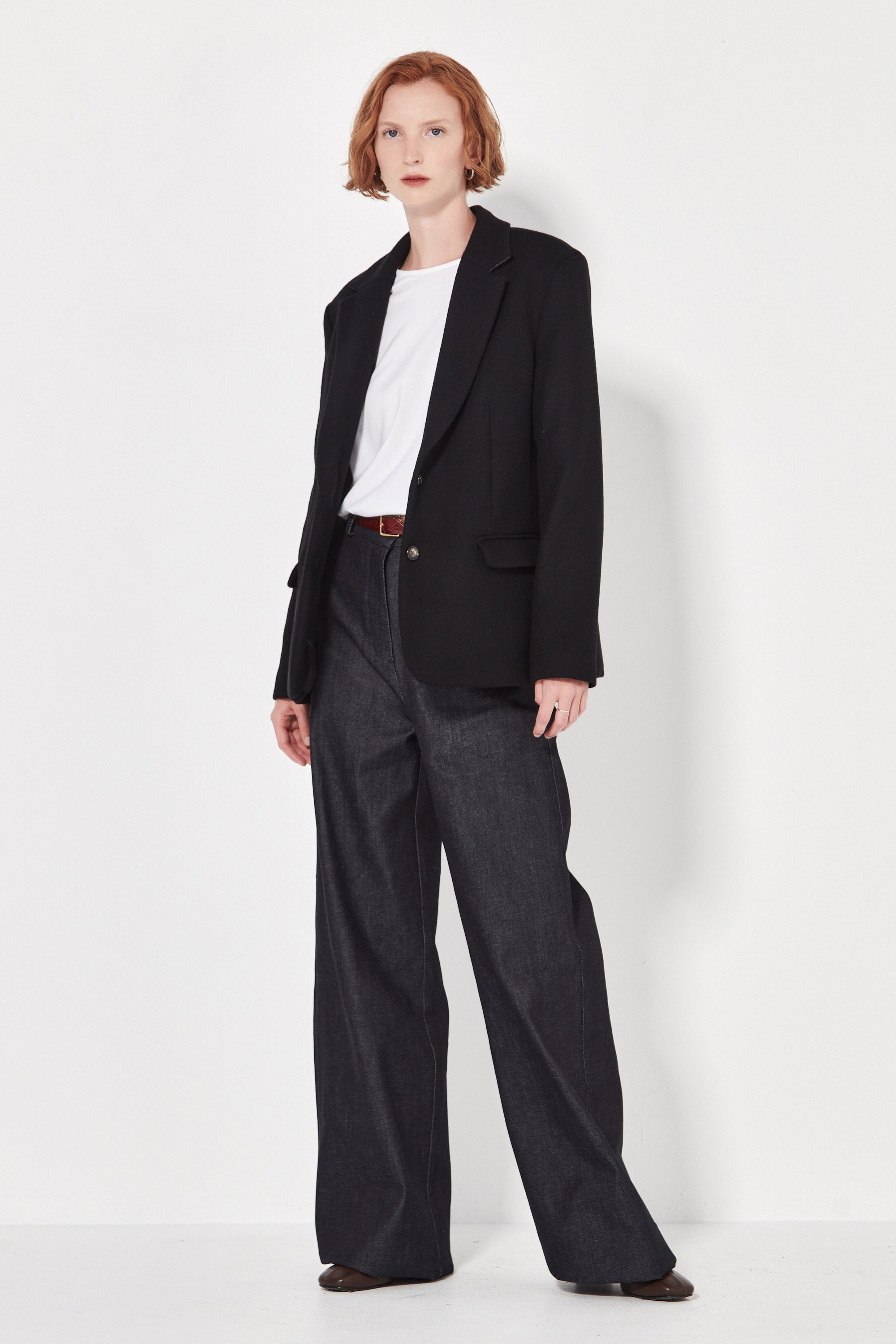 The Alida Jacket in Black Cavalry Twill