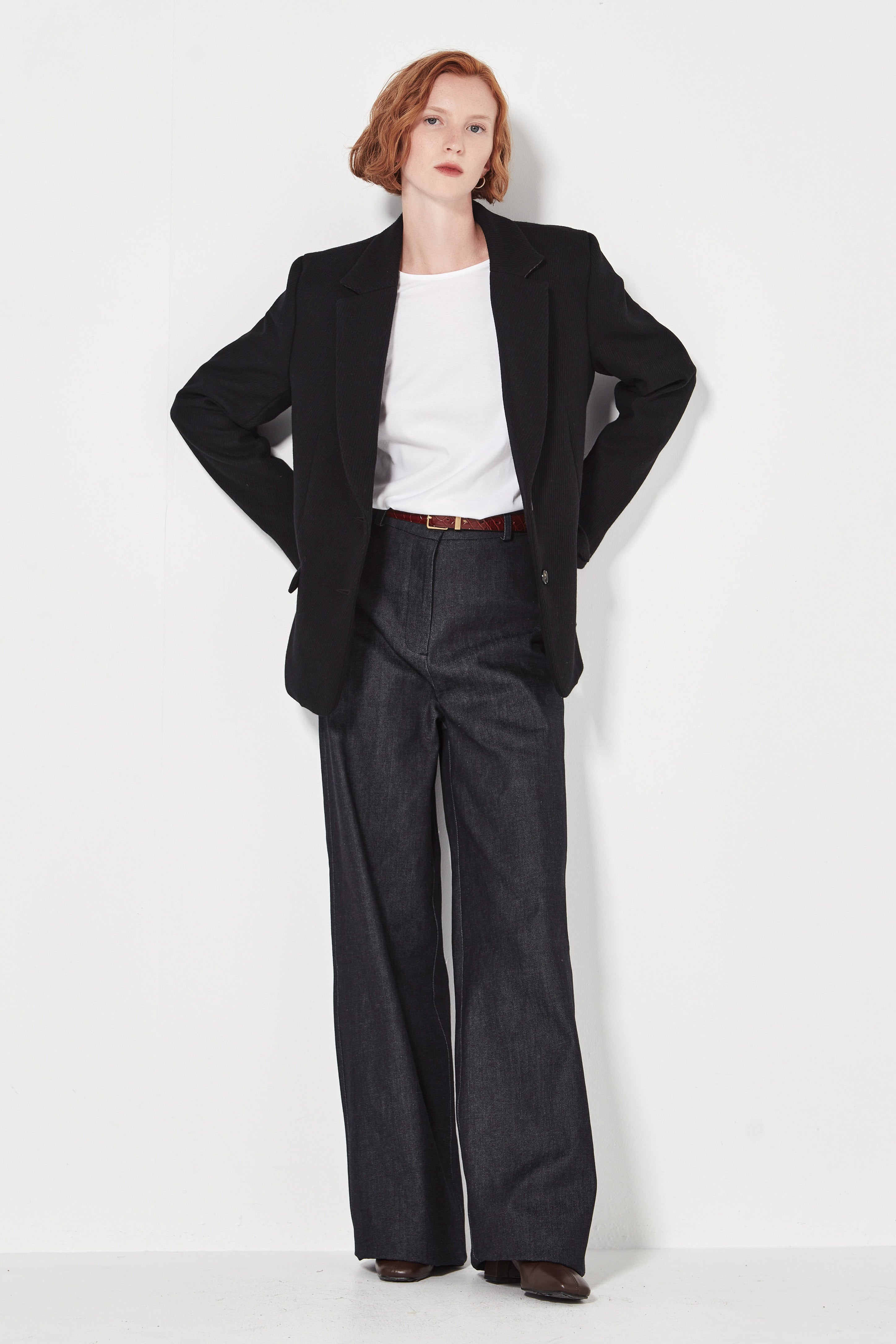 The Alida Jacket in Black Cavalry Twill
