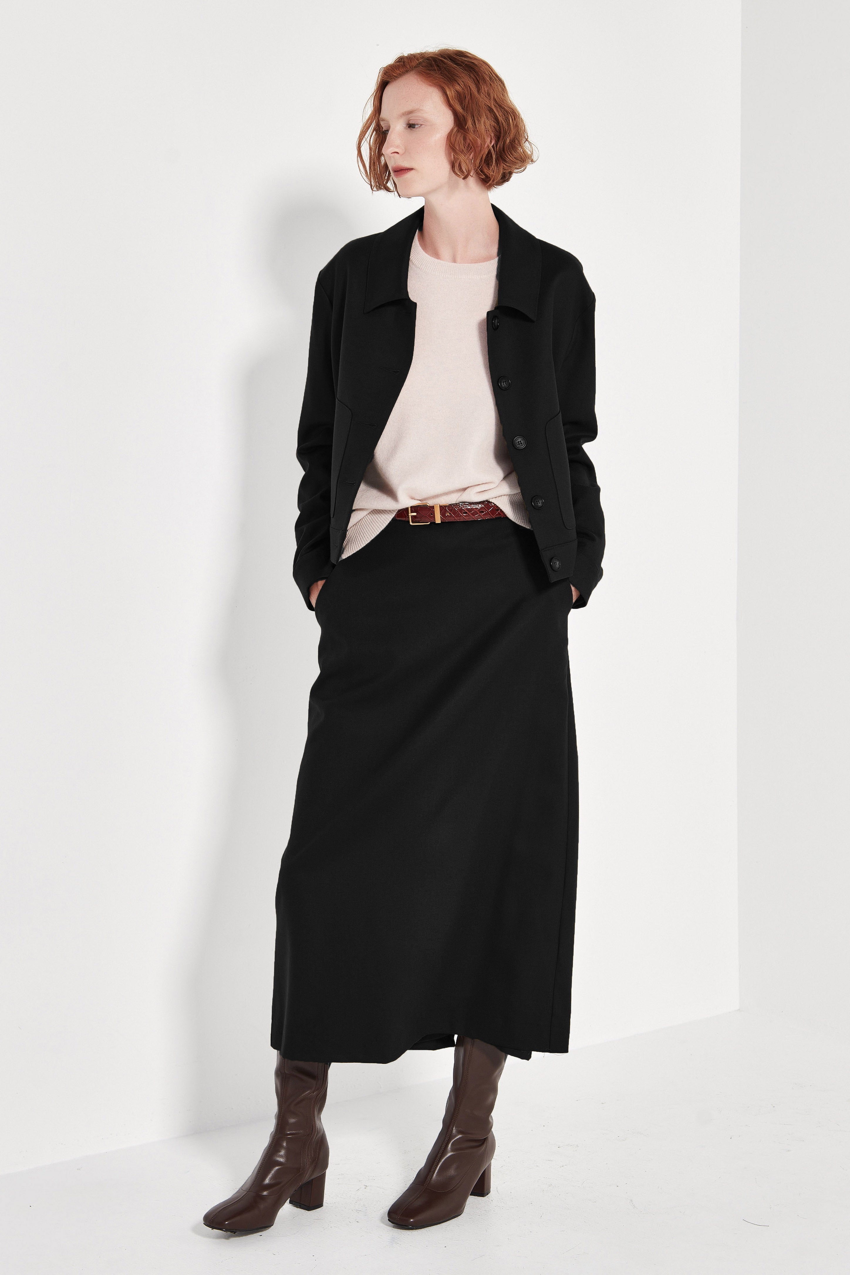The Wool Palermo Skirt in Black