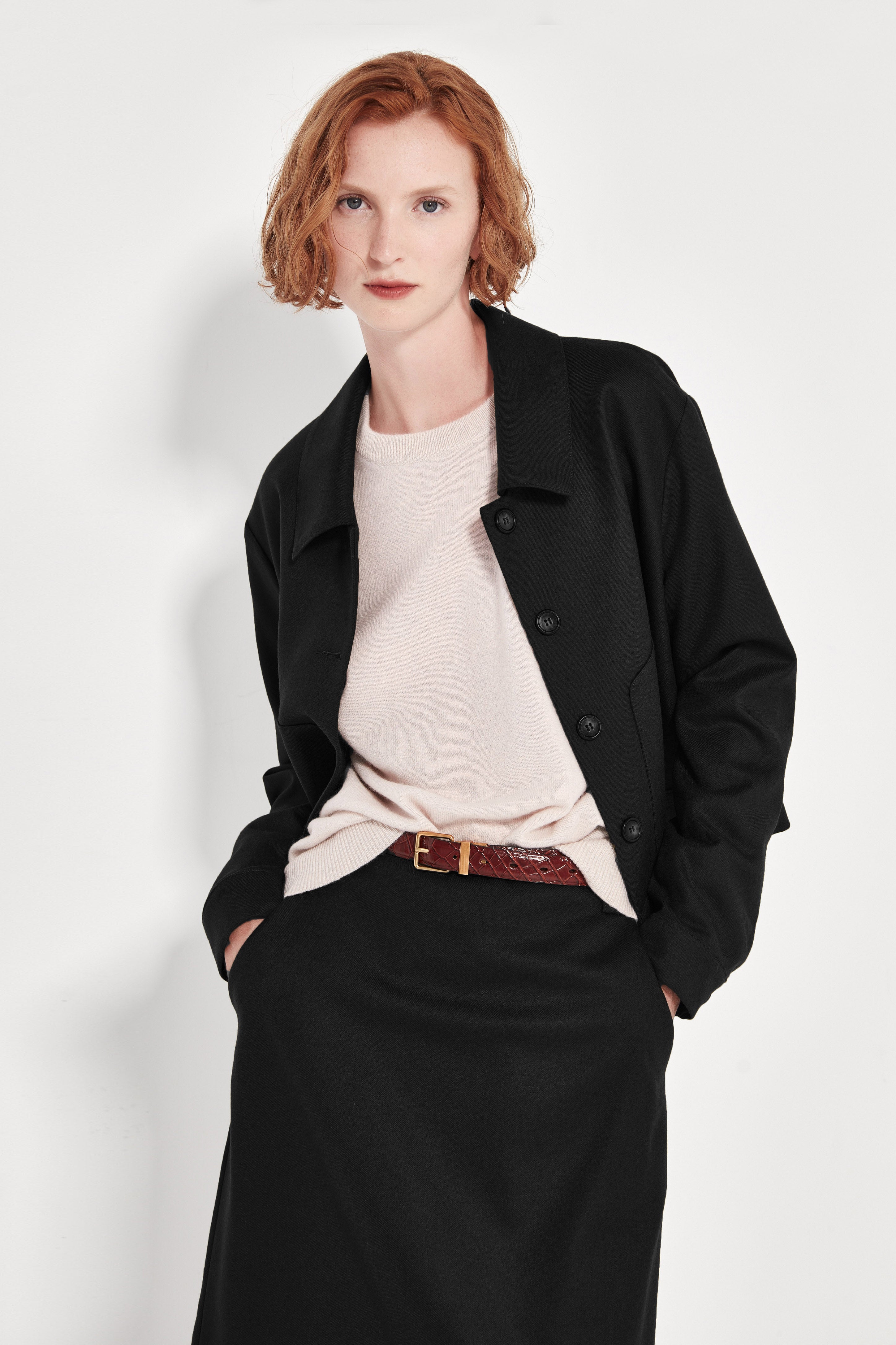 The Wool Palermo Skirt in Black