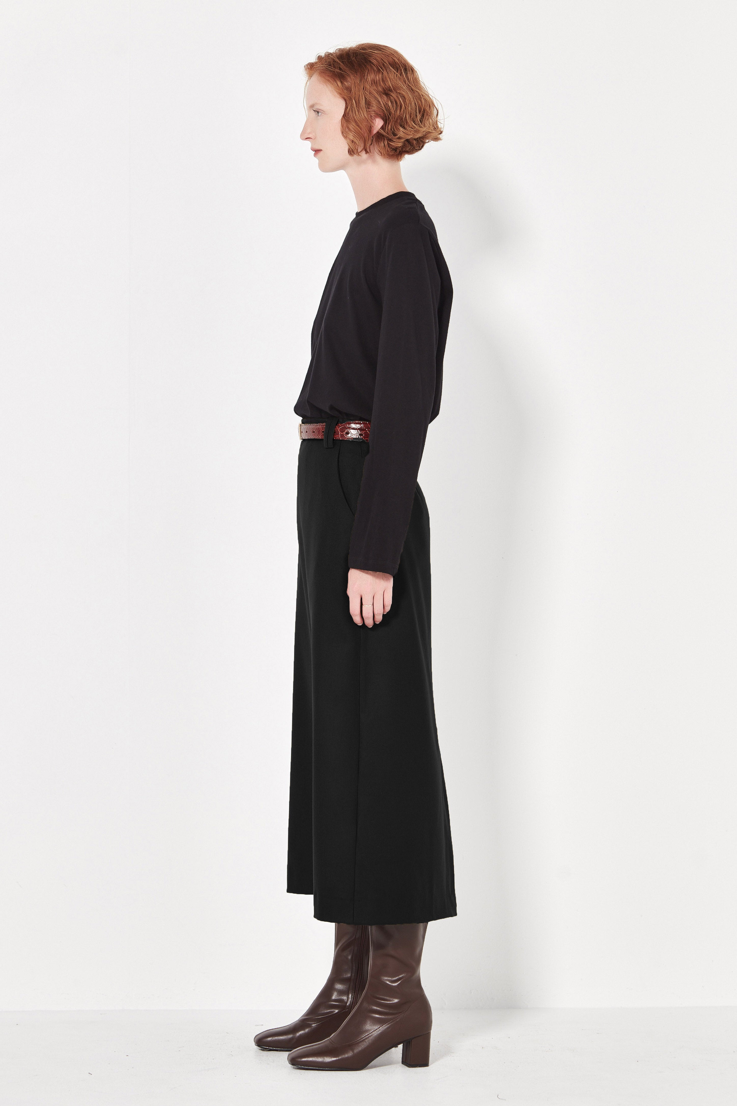 The Wool Palermo Skirt in Black