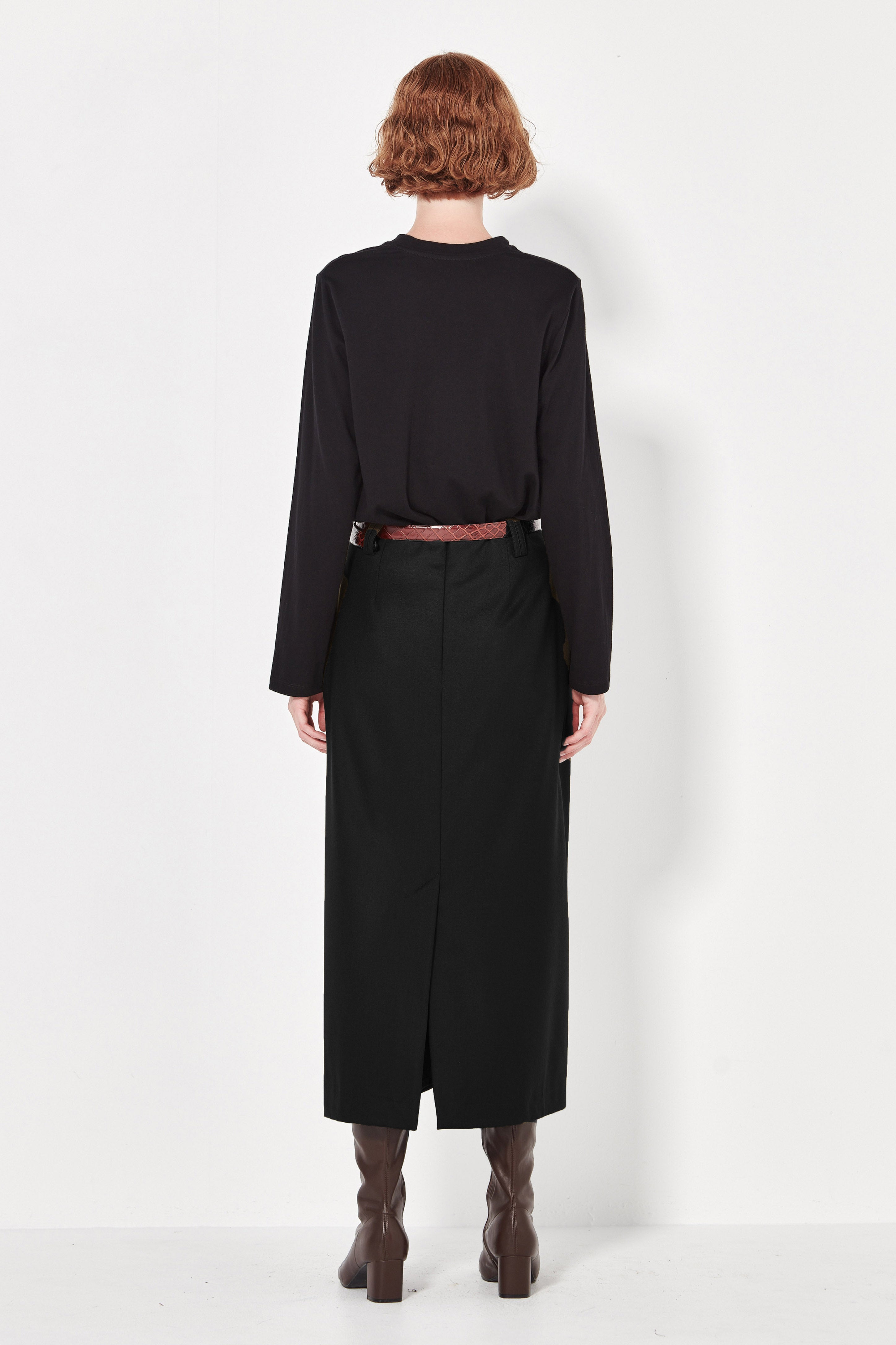 The Wool Palermo Skirt in Black