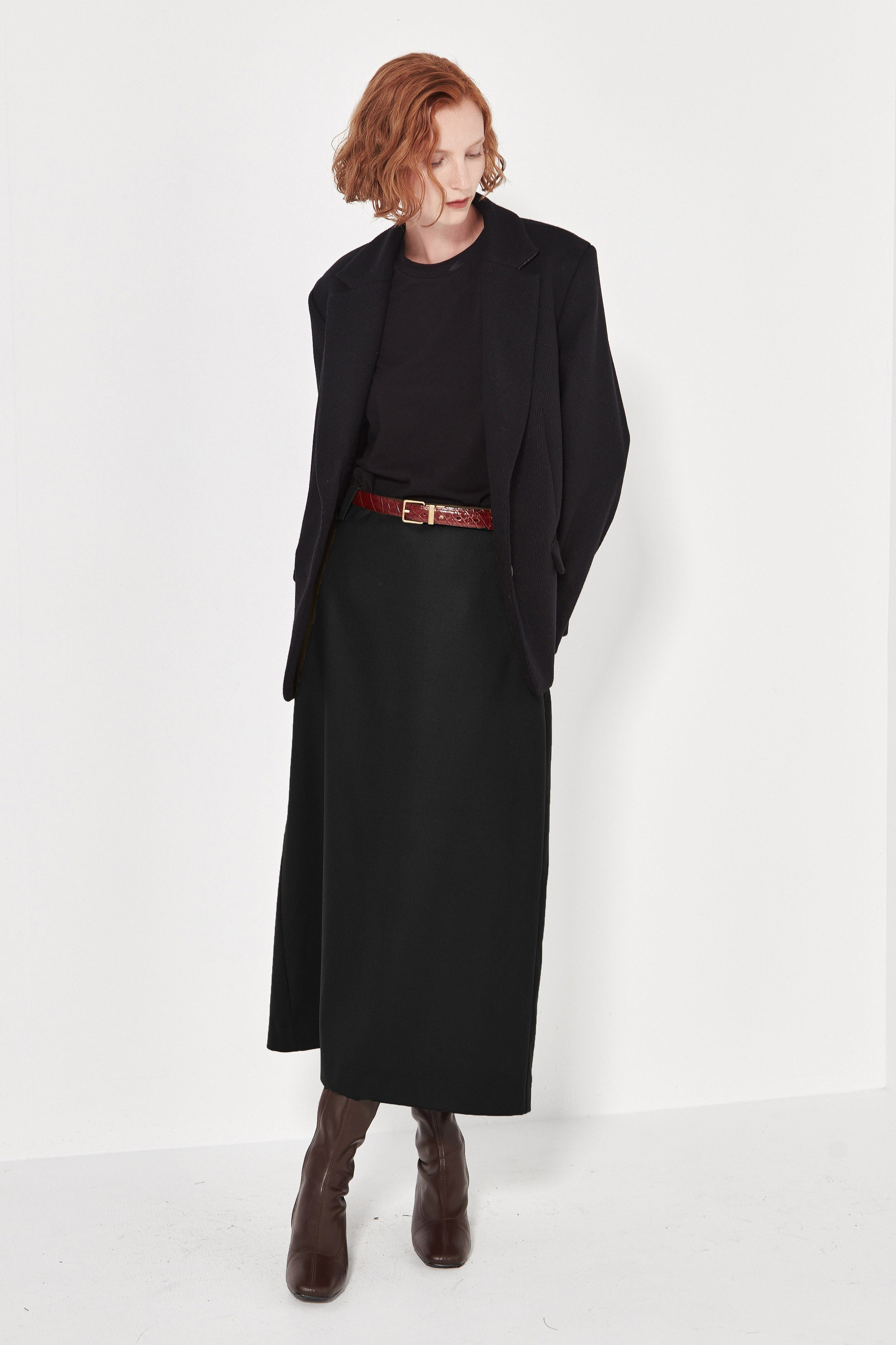 The Wool Palermo Skirt in Black