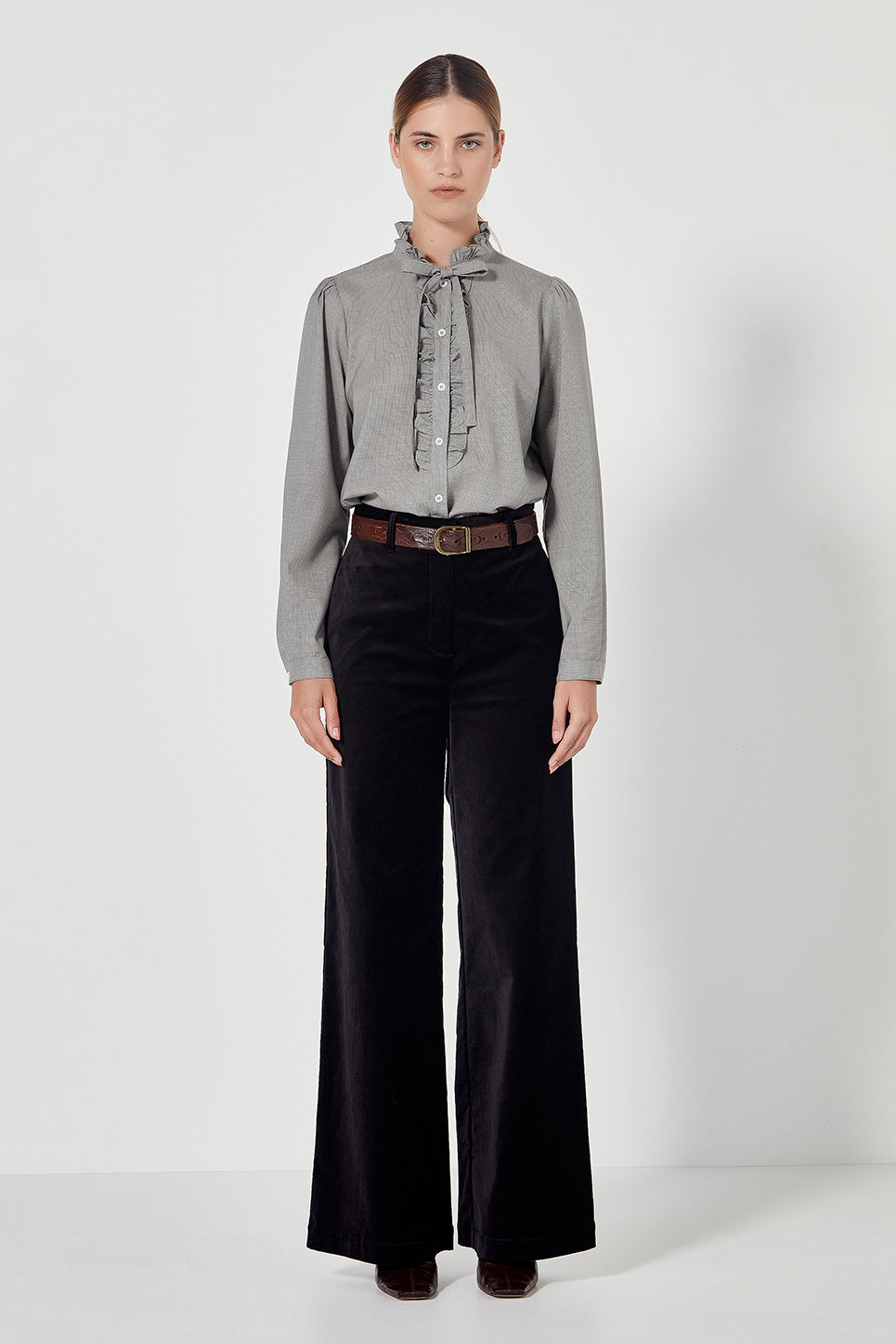 The Joplin Trouser in Black Velvet