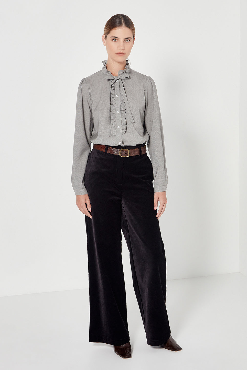The Joplin Trouser in Black Velvet