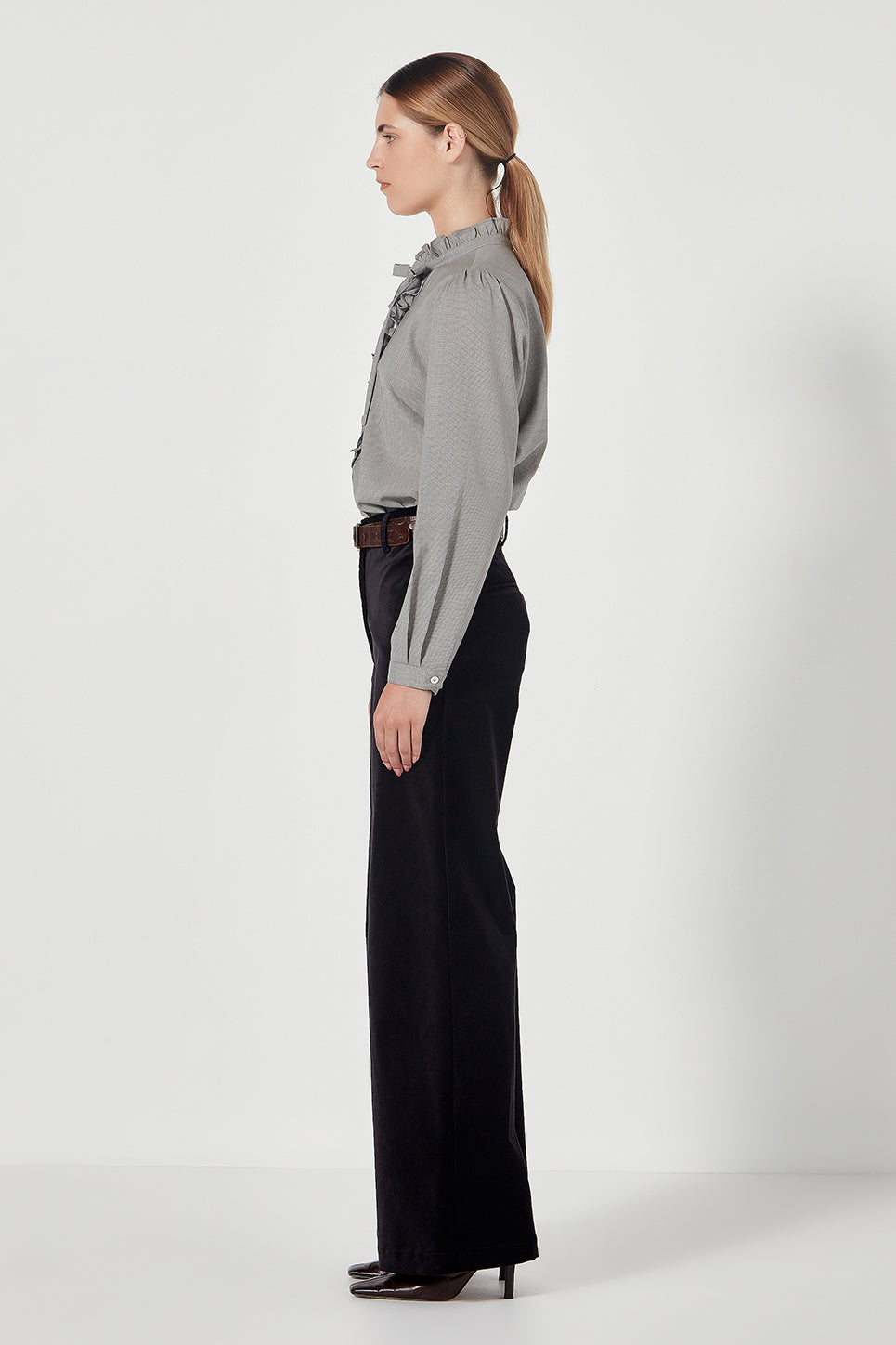 The Joplin Trouser in Black Velvet