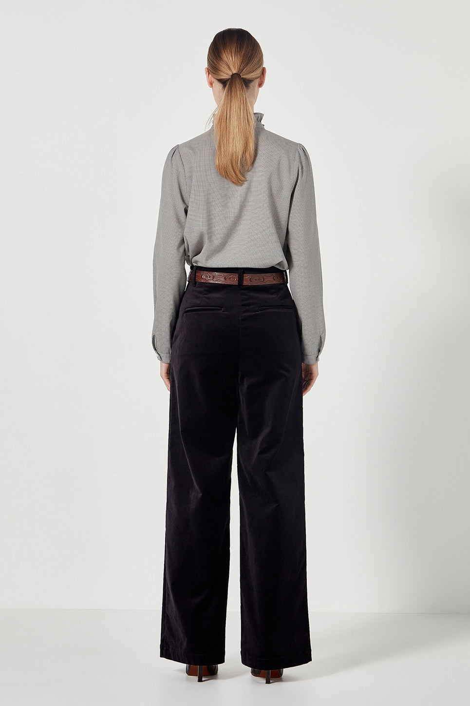The Joplin Trouser in Black Velvet