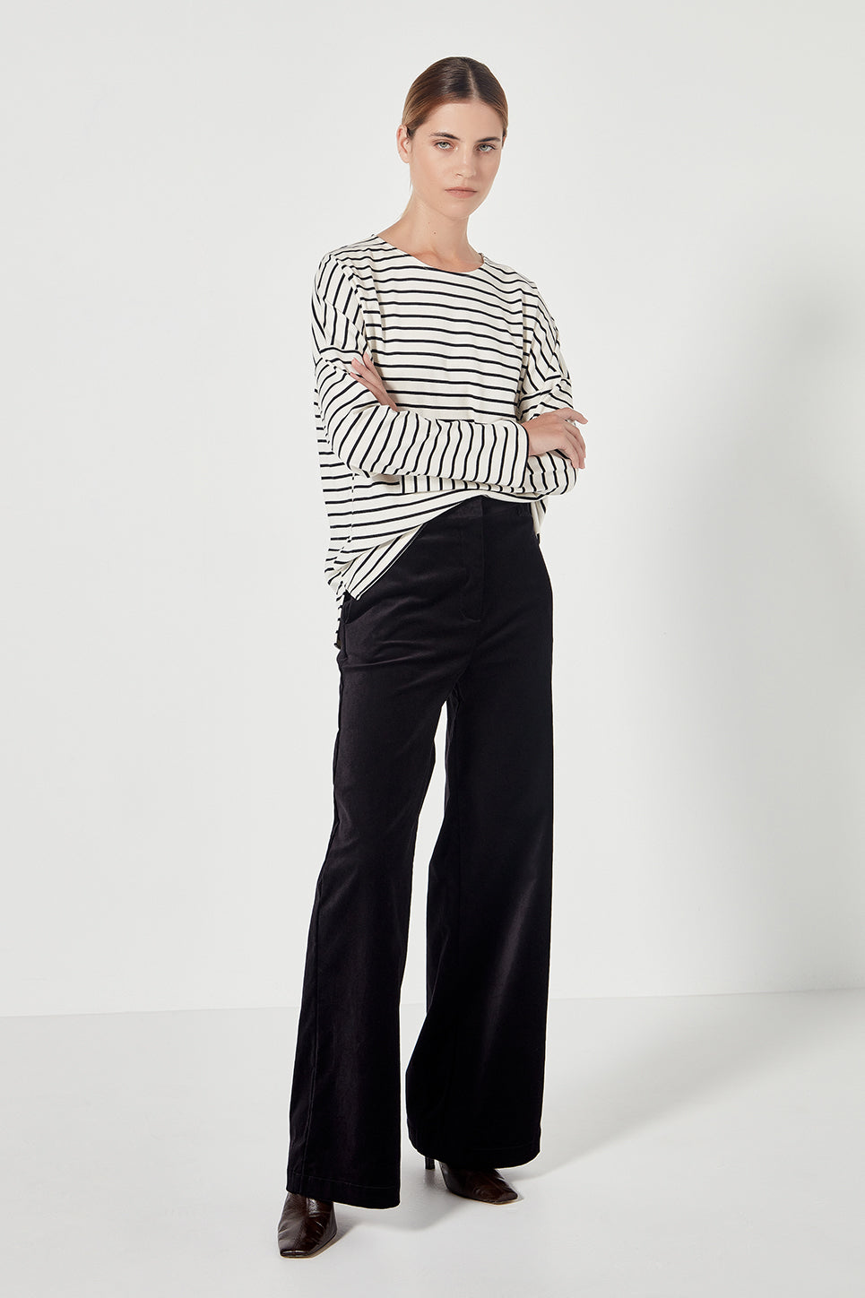 The Joplin Trouser in Black Velvet