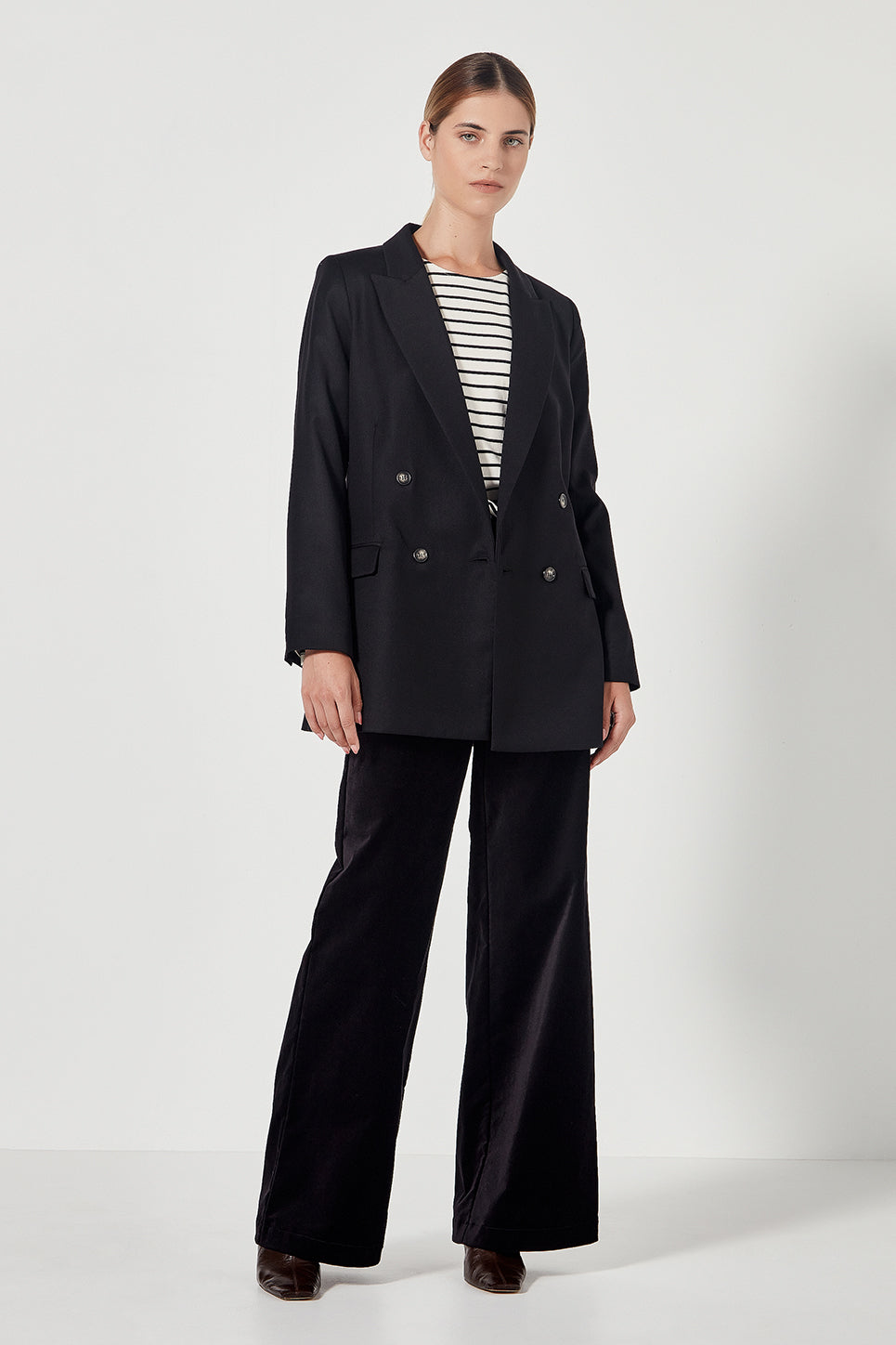 The Joplin Trouser in Black Velvet