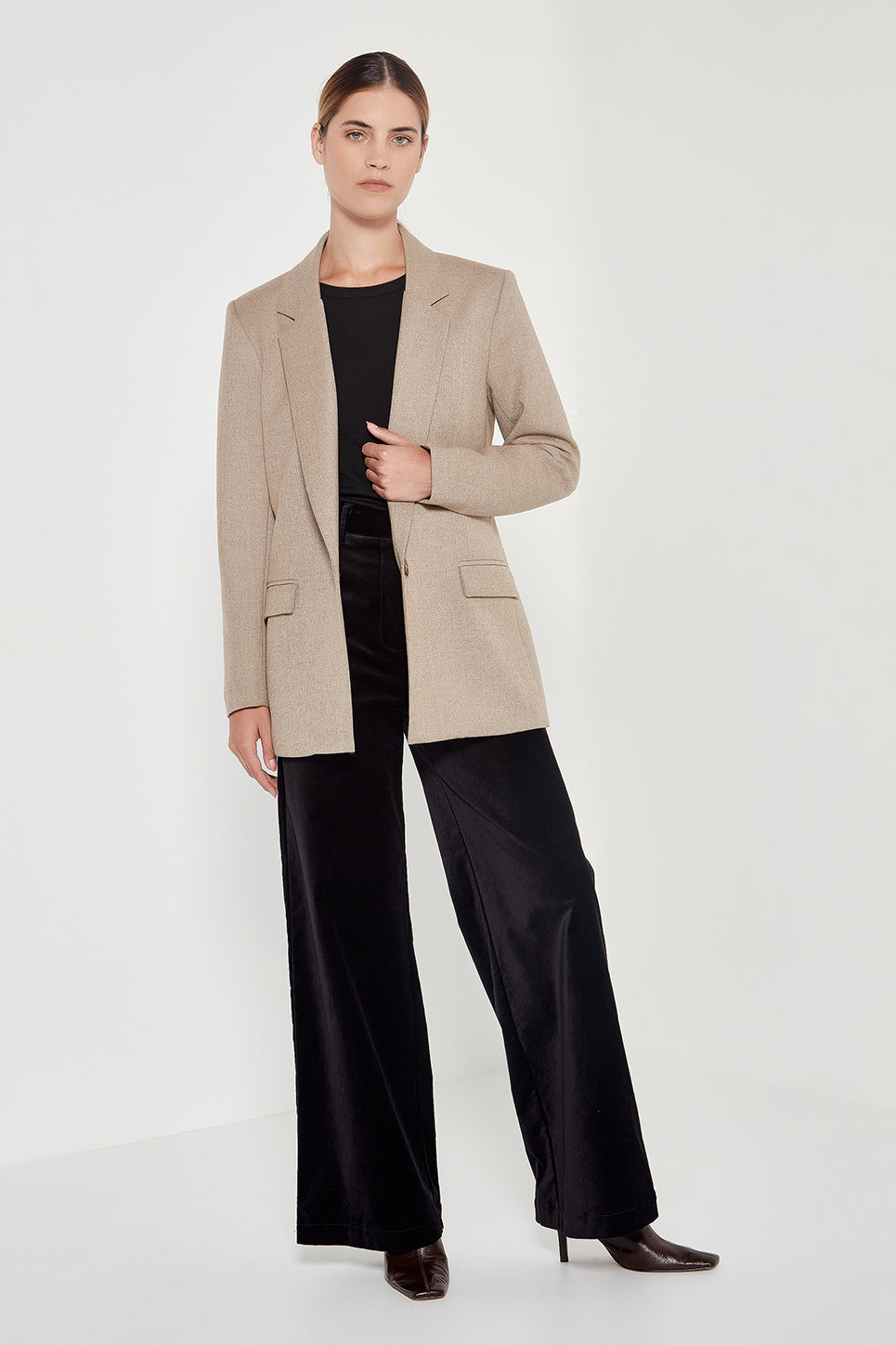 The Joplin Trouser in Black Velvet