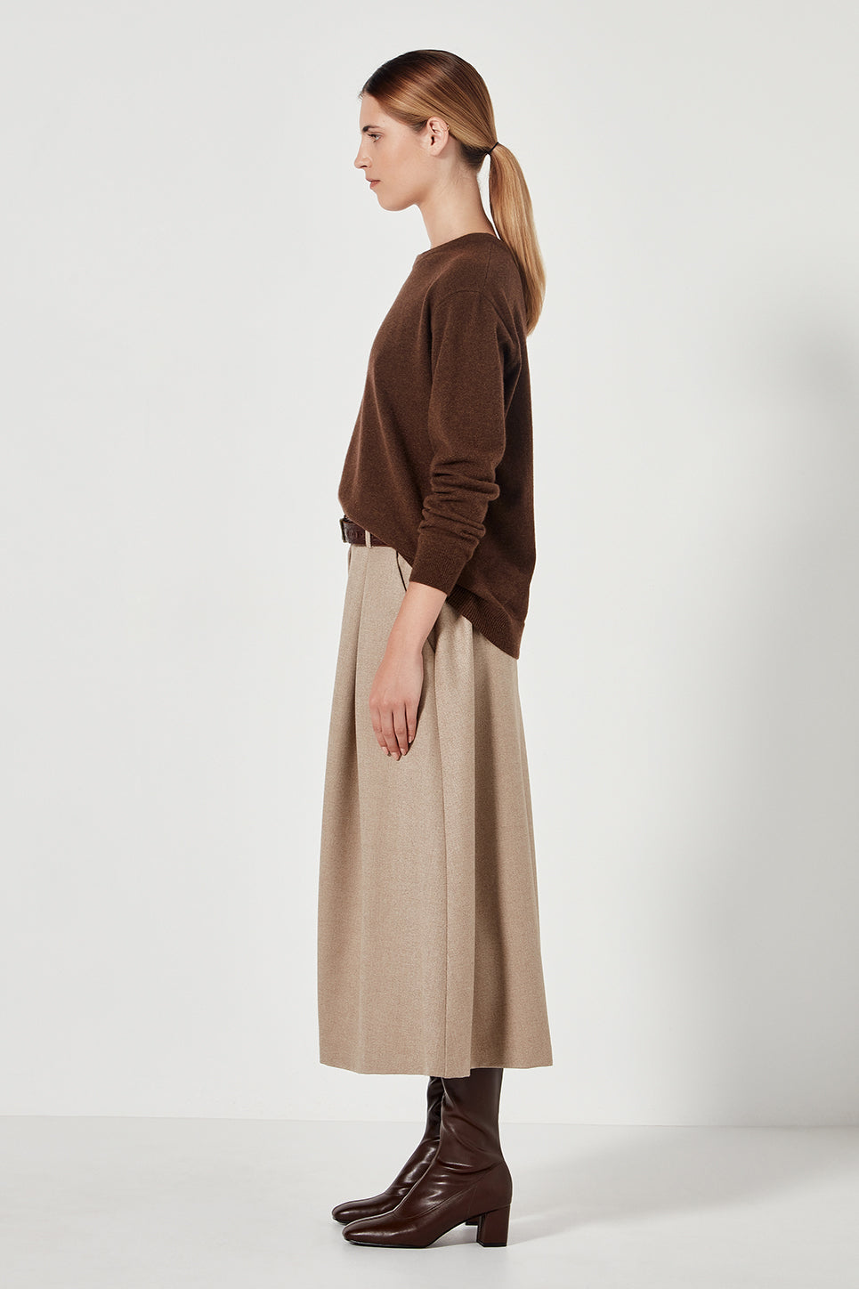 The Rafferty Skirt in Biscuit Melange