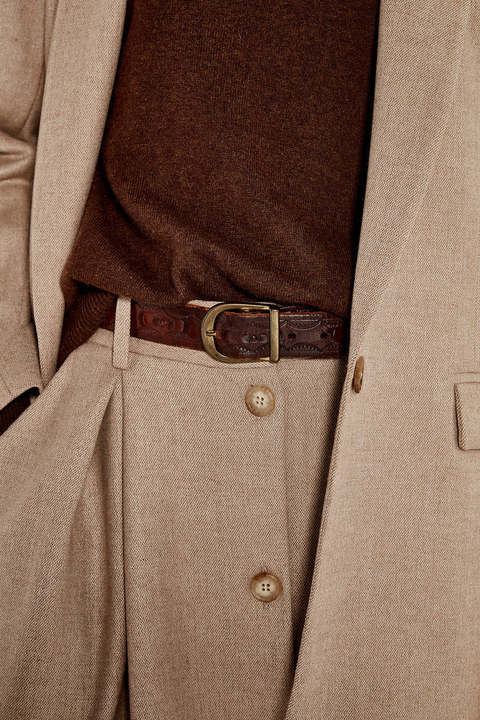 The Rafferty Skirt in Biscuit Melange