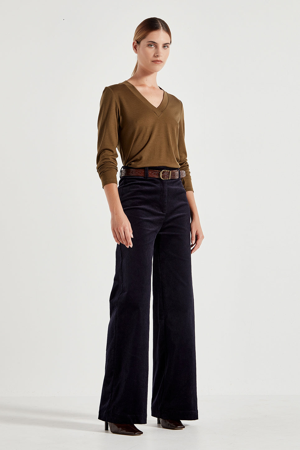The Joplin Trouser in Navy Corduroy