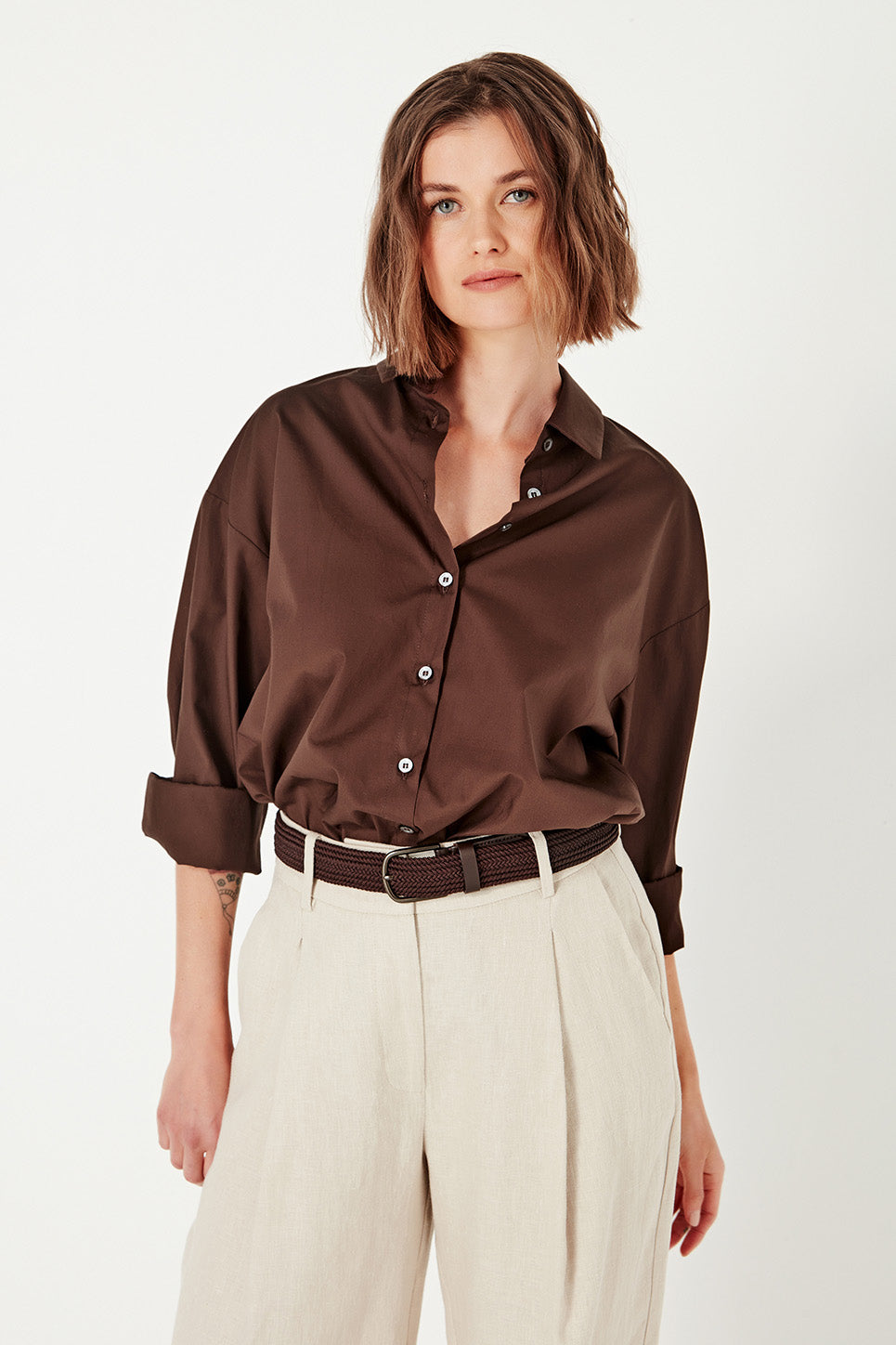 The Baildon Shirt in Chocolate