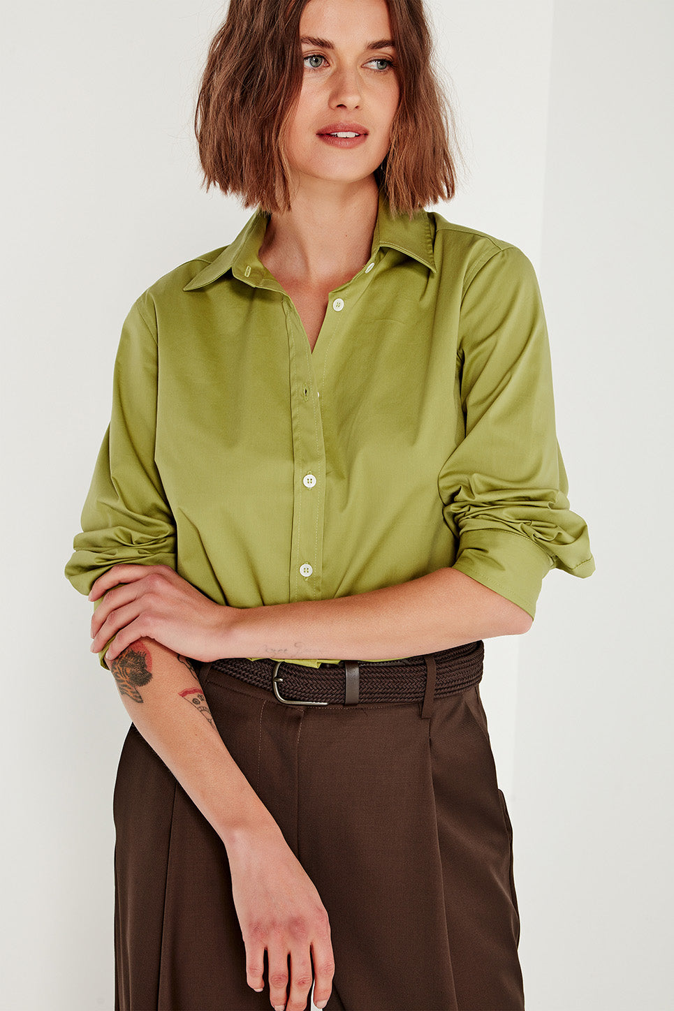 The Cairo Shirt in Chartreuse