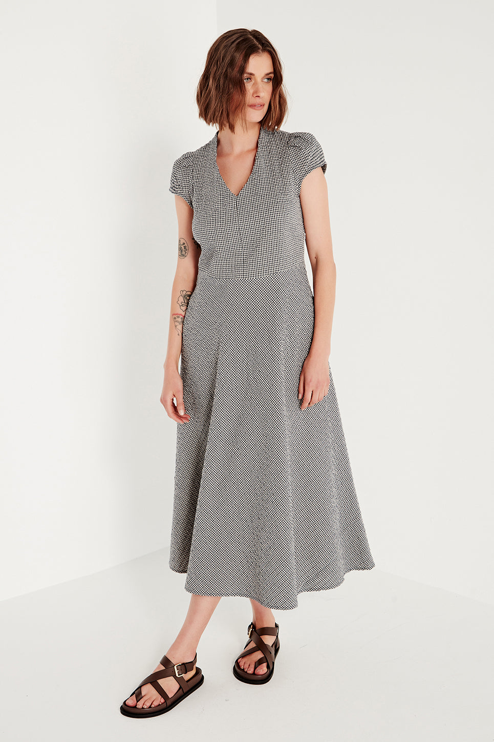 Crosby Dress in Midnight Gingham