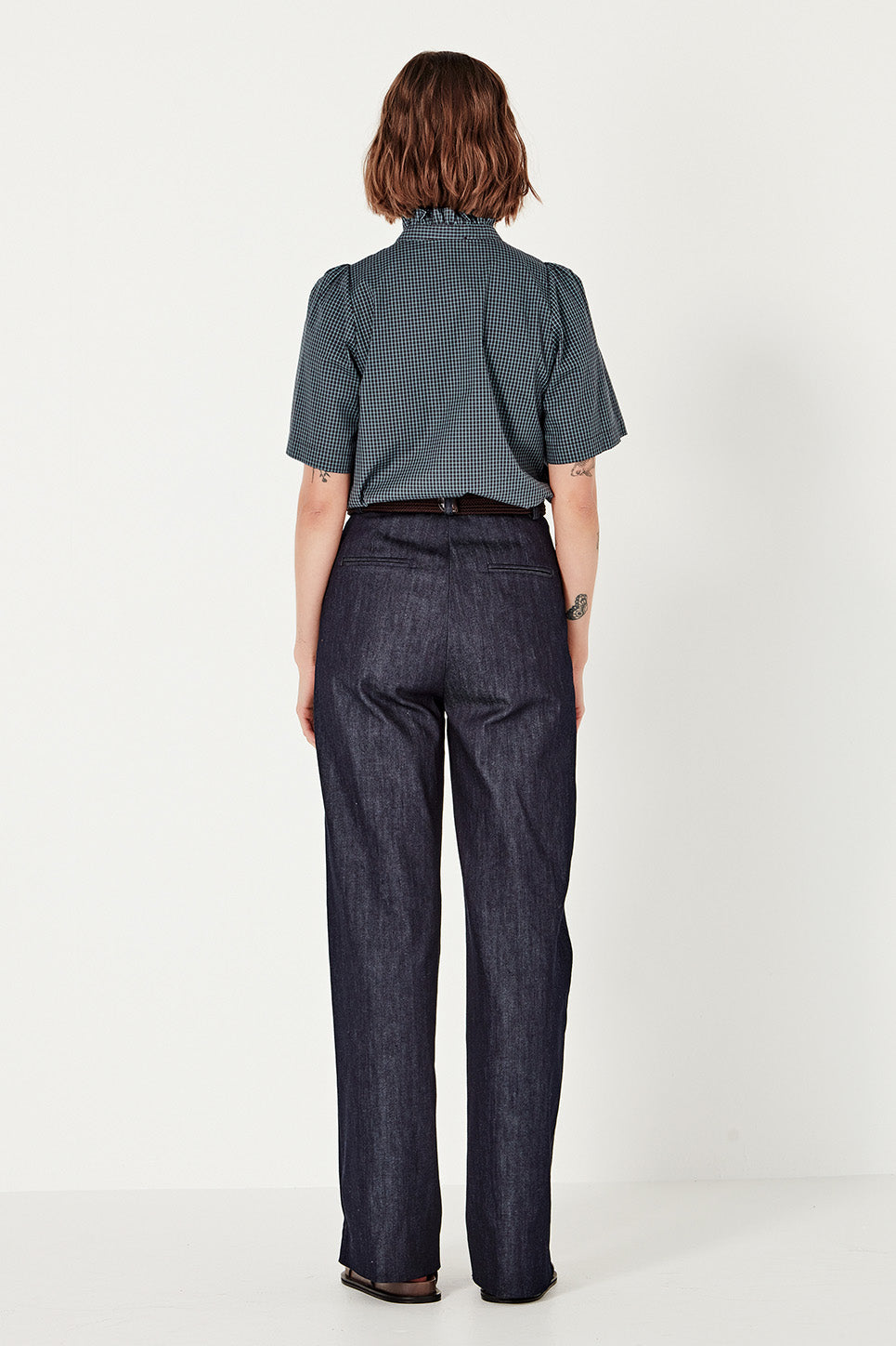 Ava Blouse in Check